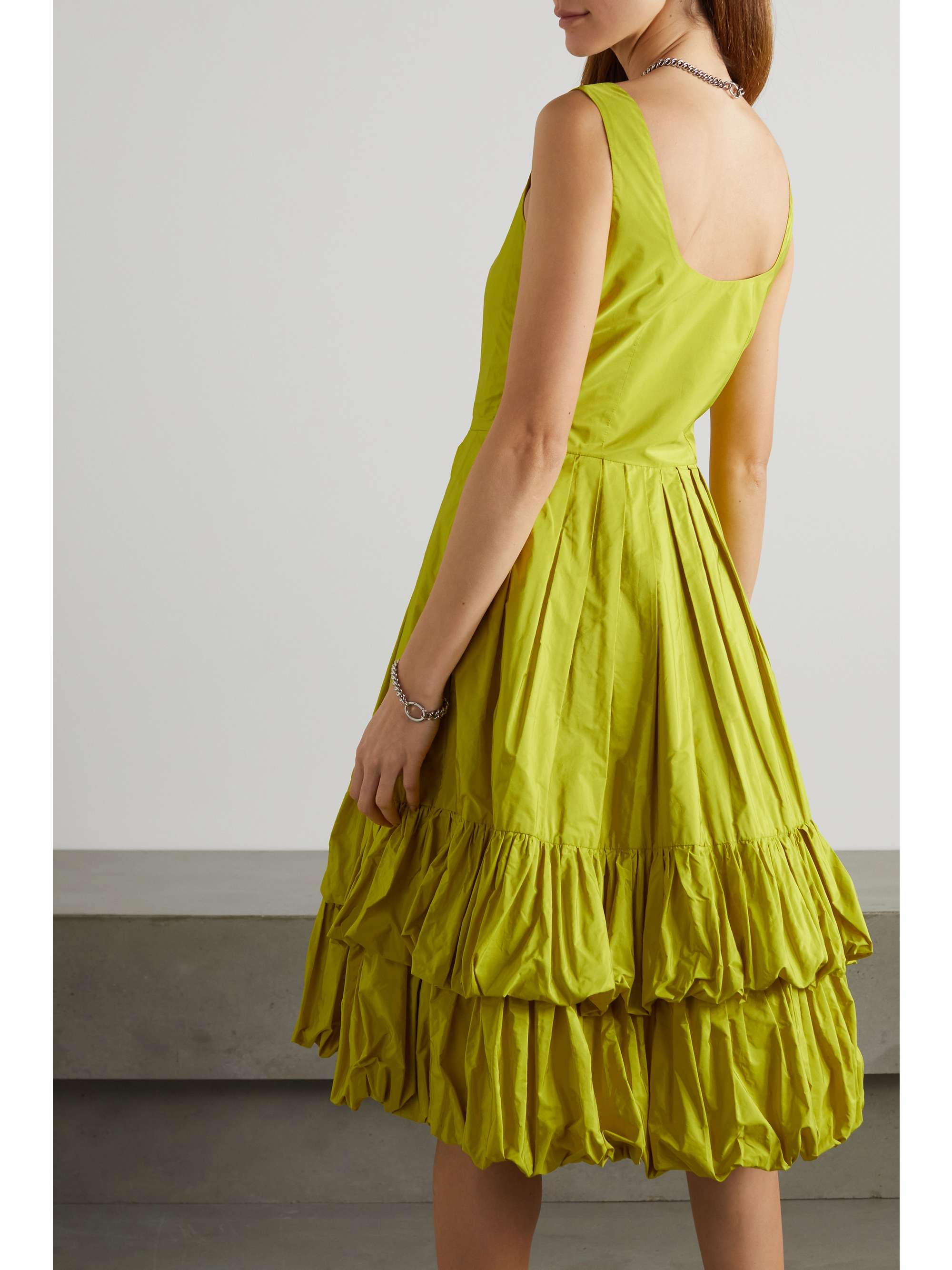 MOLLY GODDARD Nikita pleated tiered taffeta dress