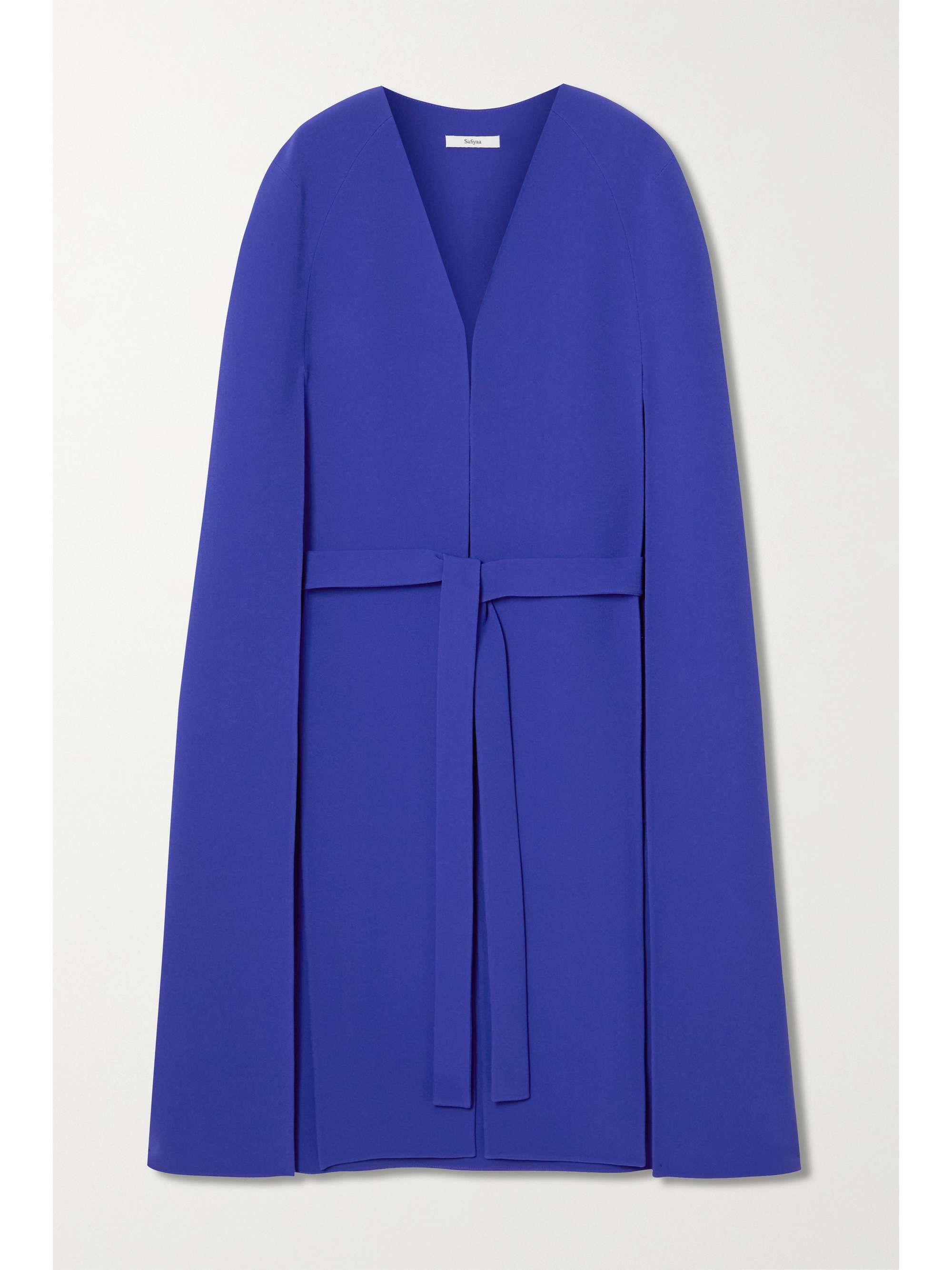 SAFIYAA Camila belted stretch-crepe cape