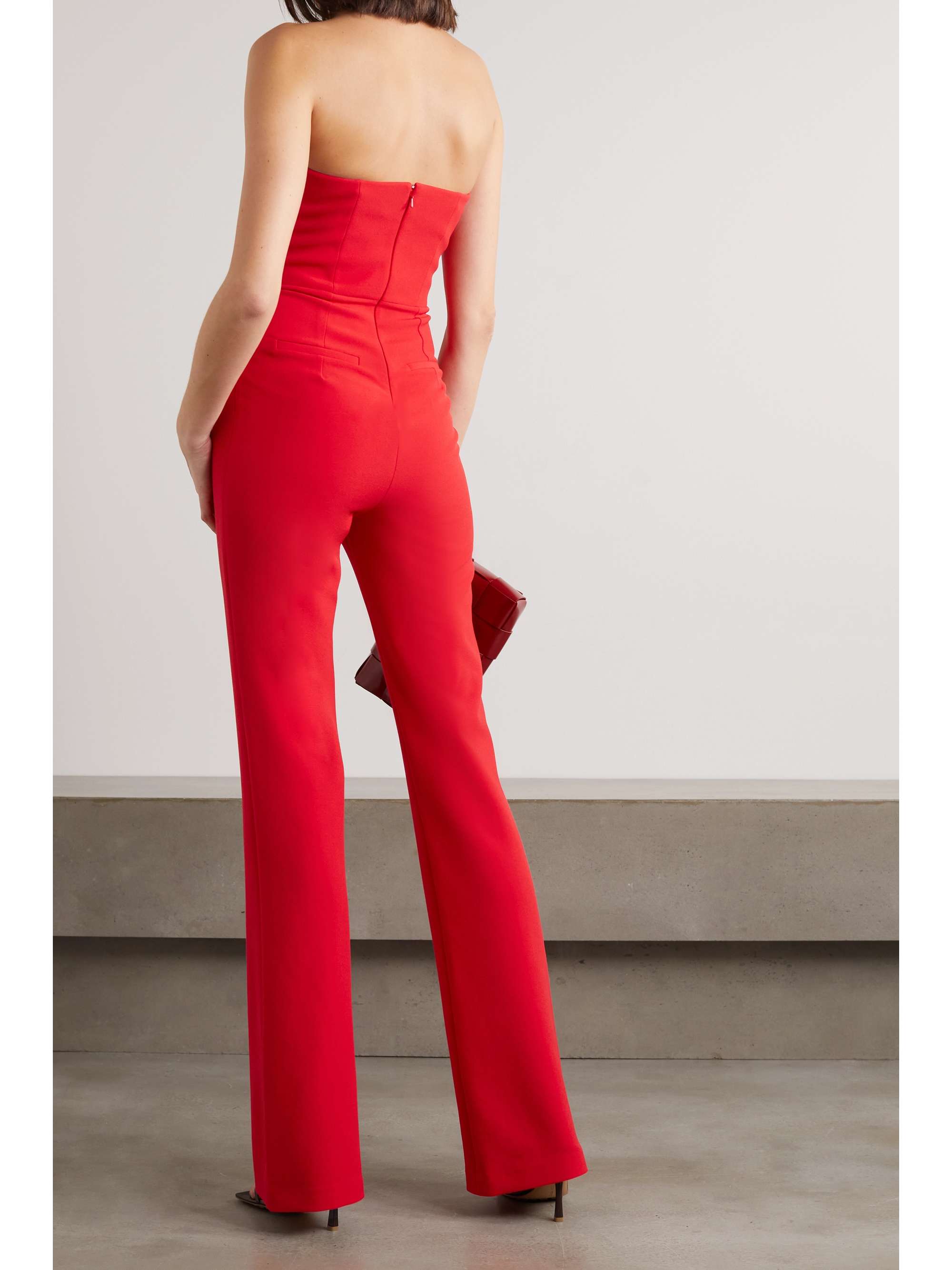 SAFIYAA Myrine strapless stretch-crepe jumpsuit