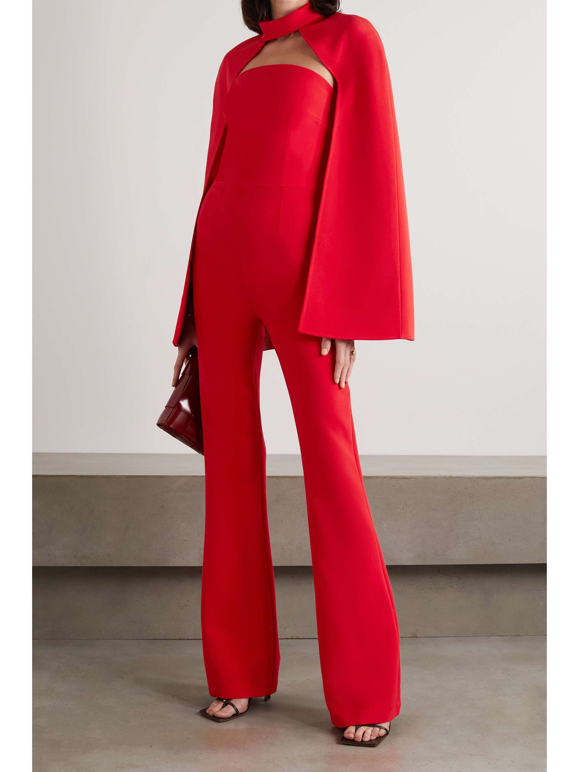 SAFIYAA Myrine strapless stretch-crepe jumpsuit