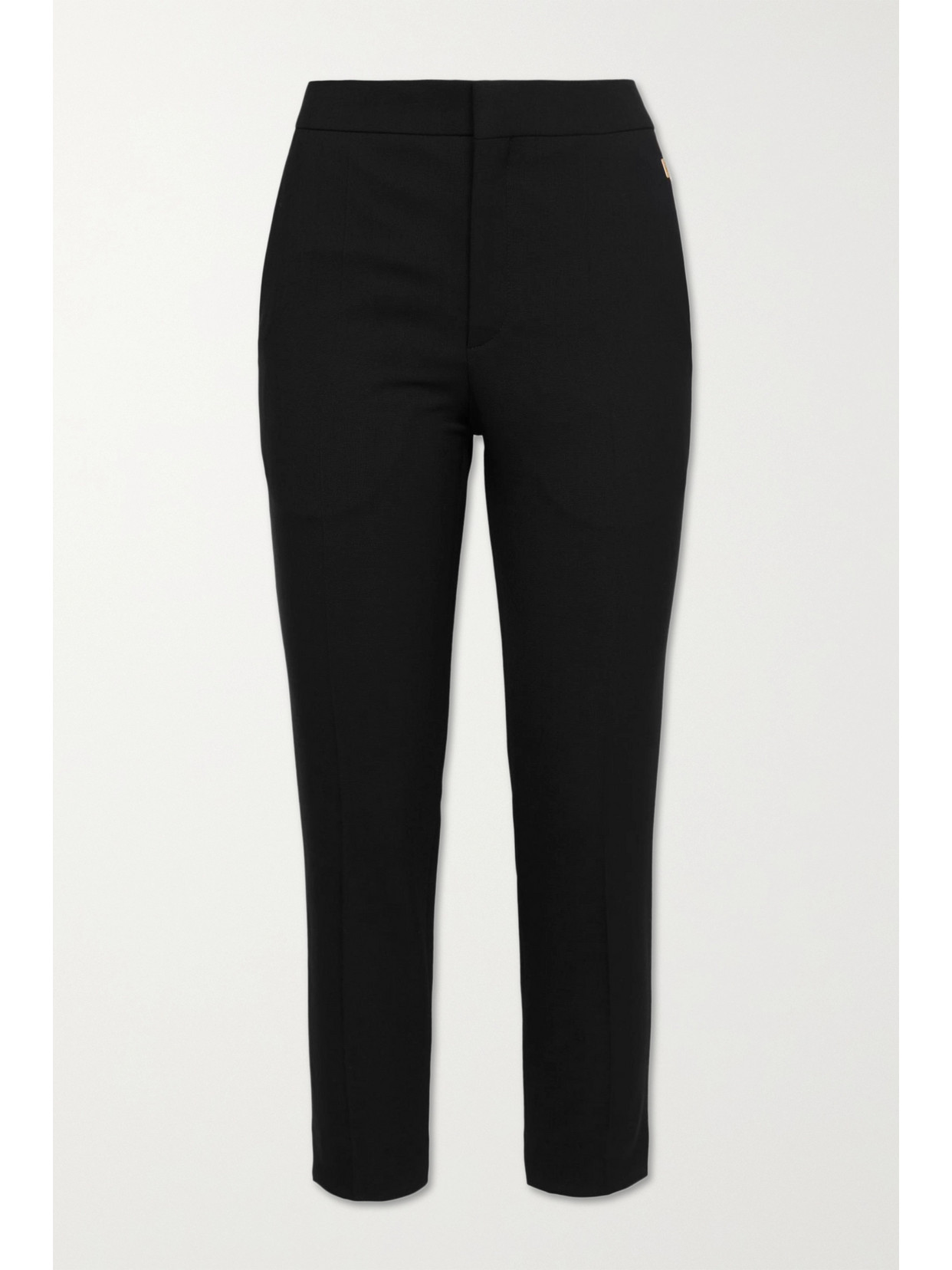 CHLOÉ + NET SUSTAIN CROPPED STRETCH-WOOL SLIM-LEG PANTS