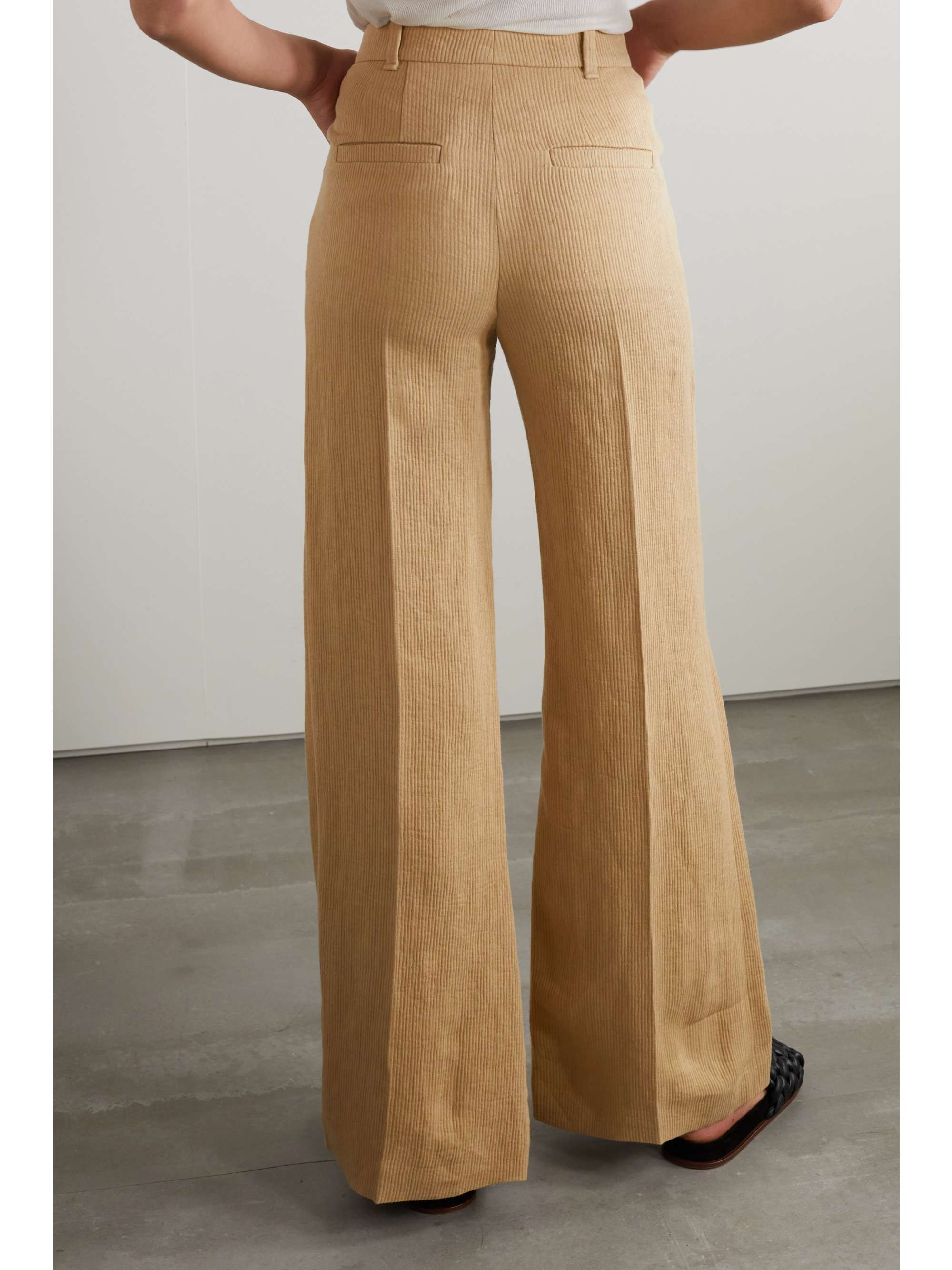 CHLOÉ Linen-corduroy wide-leg pants
