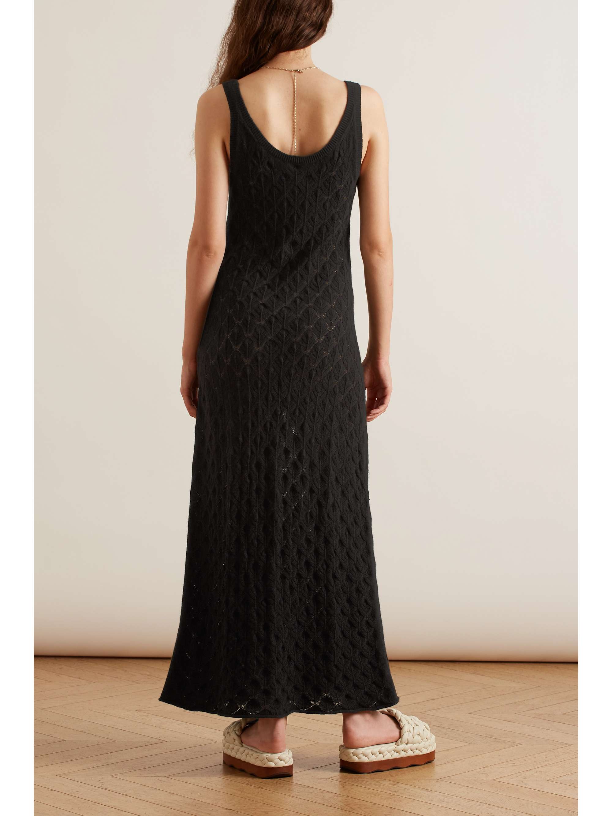CHLOÉ Crocheted cashmere midi dress