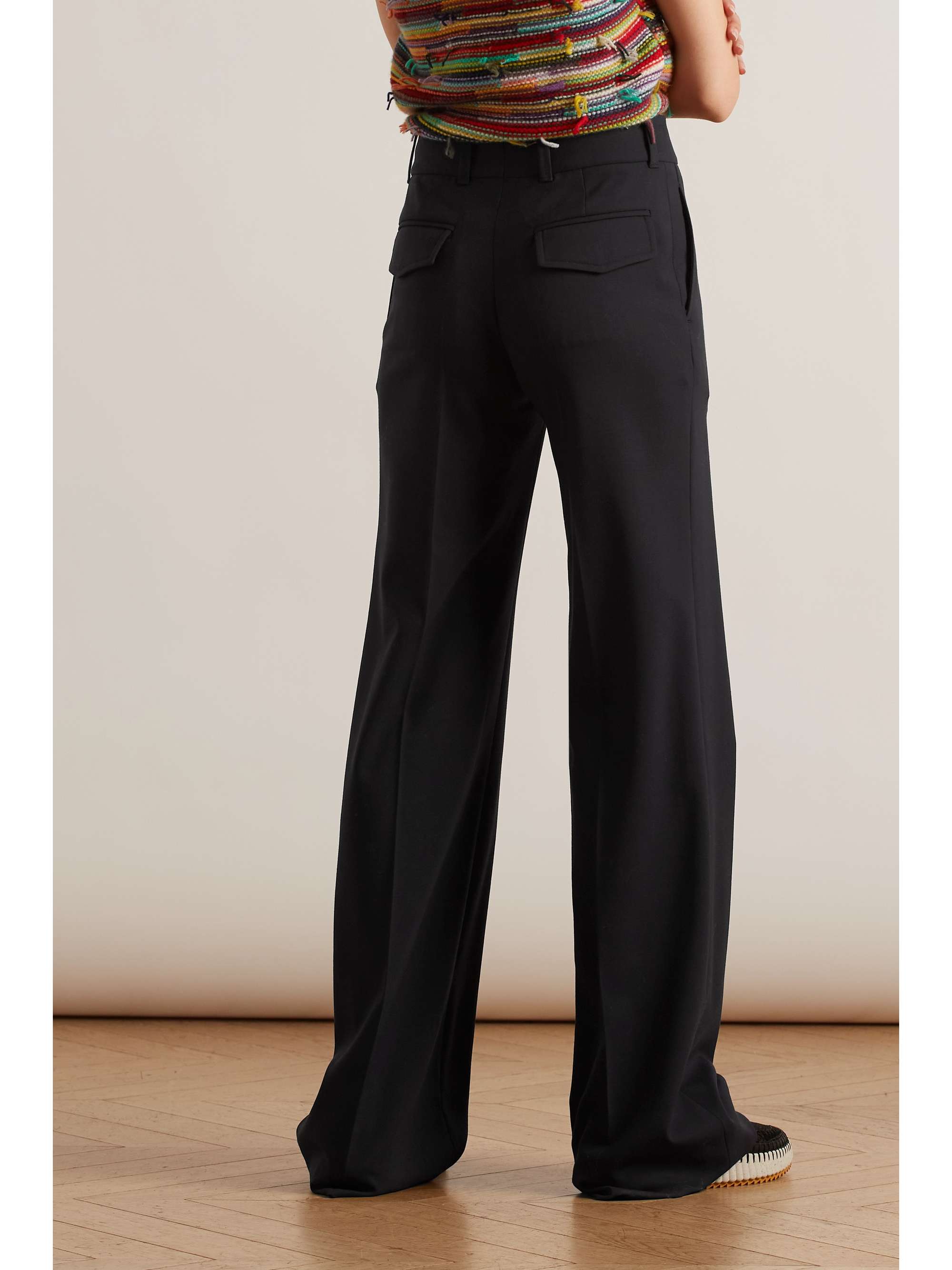 SUSTAIN stretch-wool wide-leg pants 