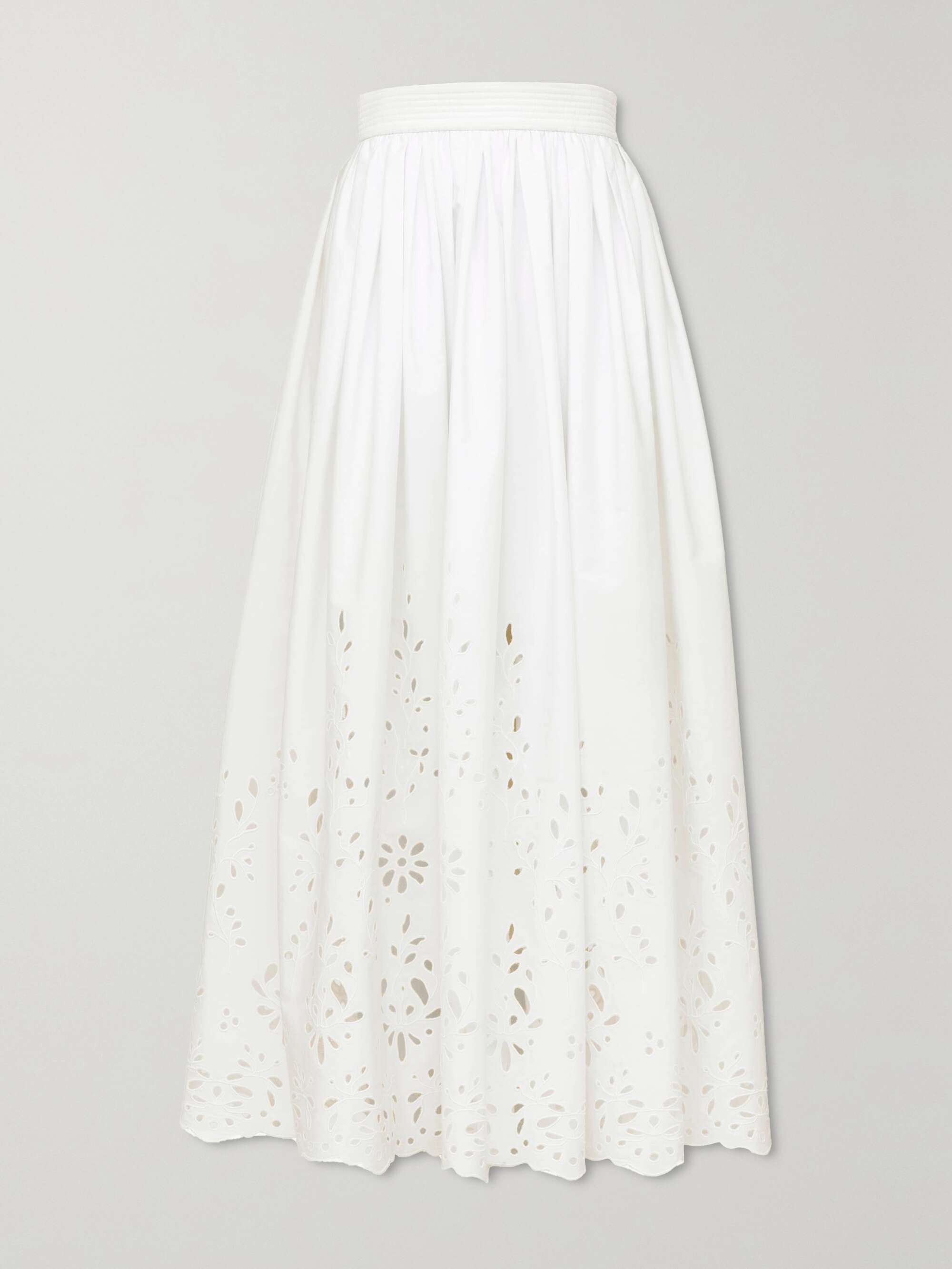 CHLOÉ Broderie anglaise cotton-poplin skirt | NET-A-PORTER