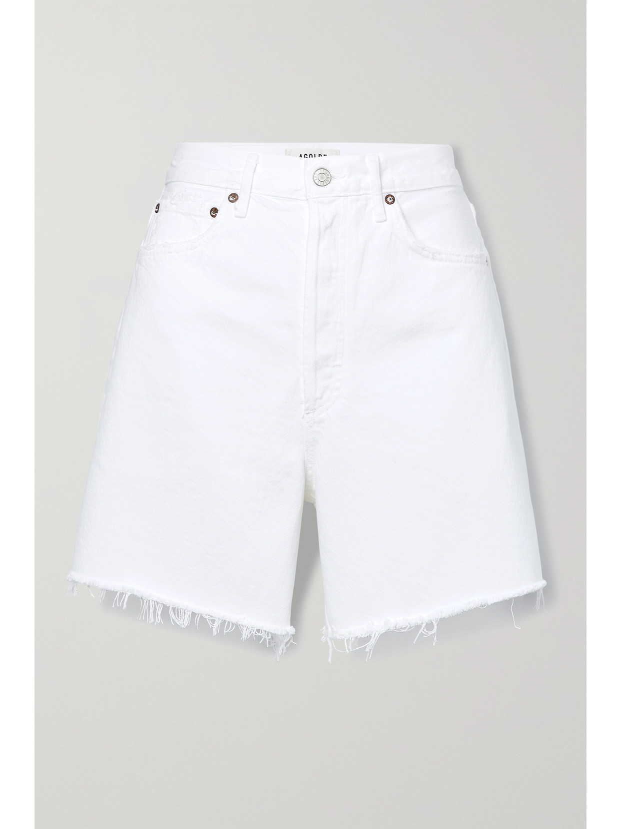 AGOLDE STELLA FRAYED ORGANIC DENIM SHORTS