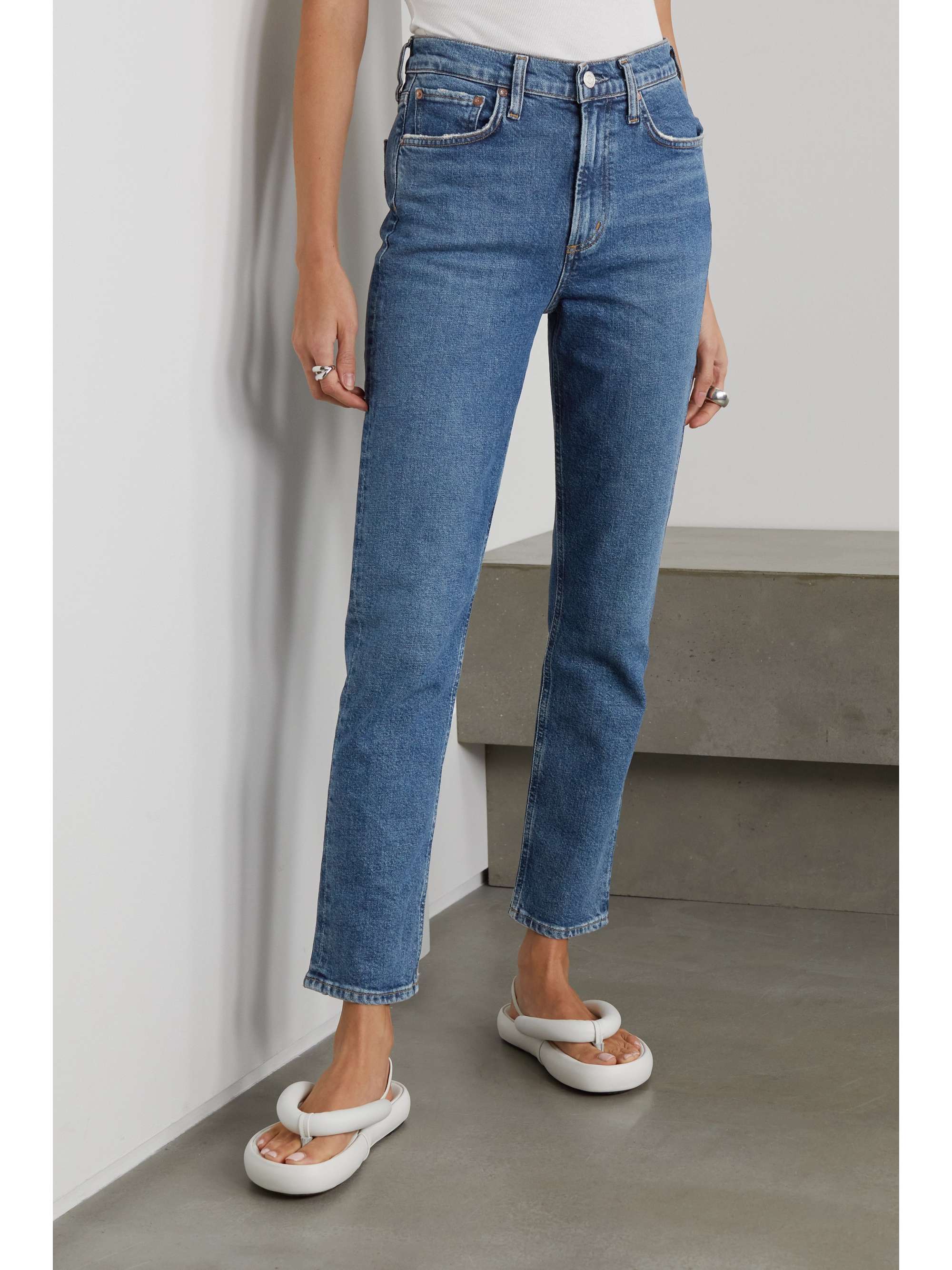 AGOLDE Merrel organic mid-rise straight-leg jeans