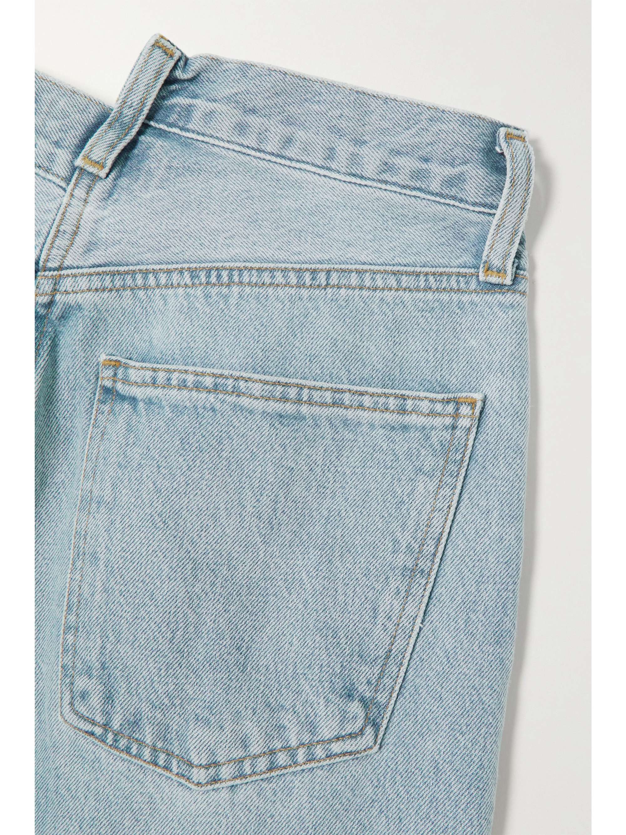 AGOLDE Criss Cross frayed high-rise straight-leg organic jeans