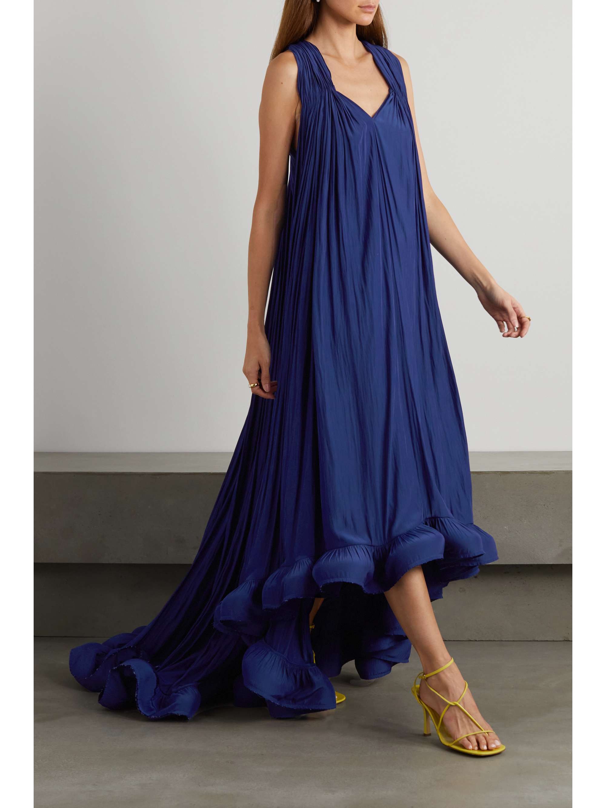 LANVIN Ruffled chiffon gown