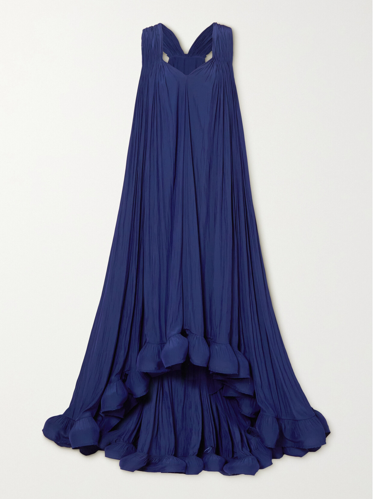 Lanvin Ruffled Chiffon Gown - Blue