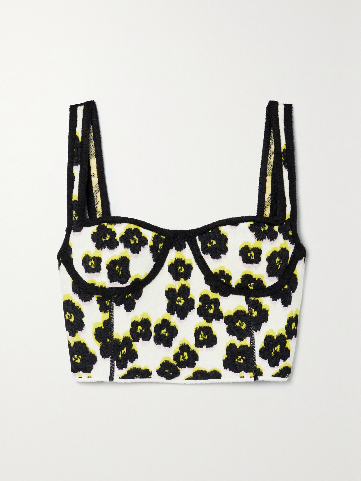Lanvin Cropped Floral-jacquard Top
