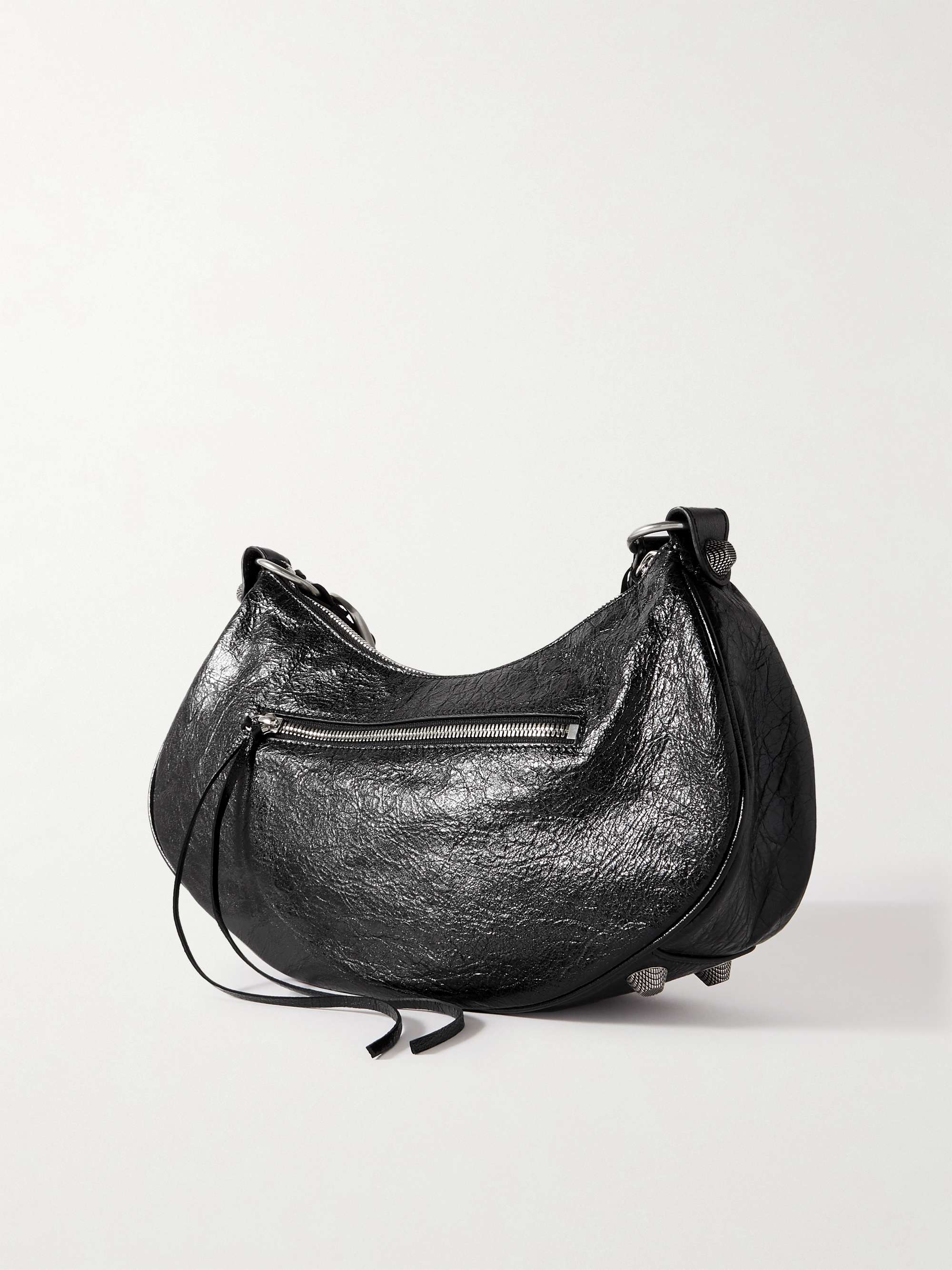 BALENCIAGA Le Cagole small studded textured-leather shoulder bag