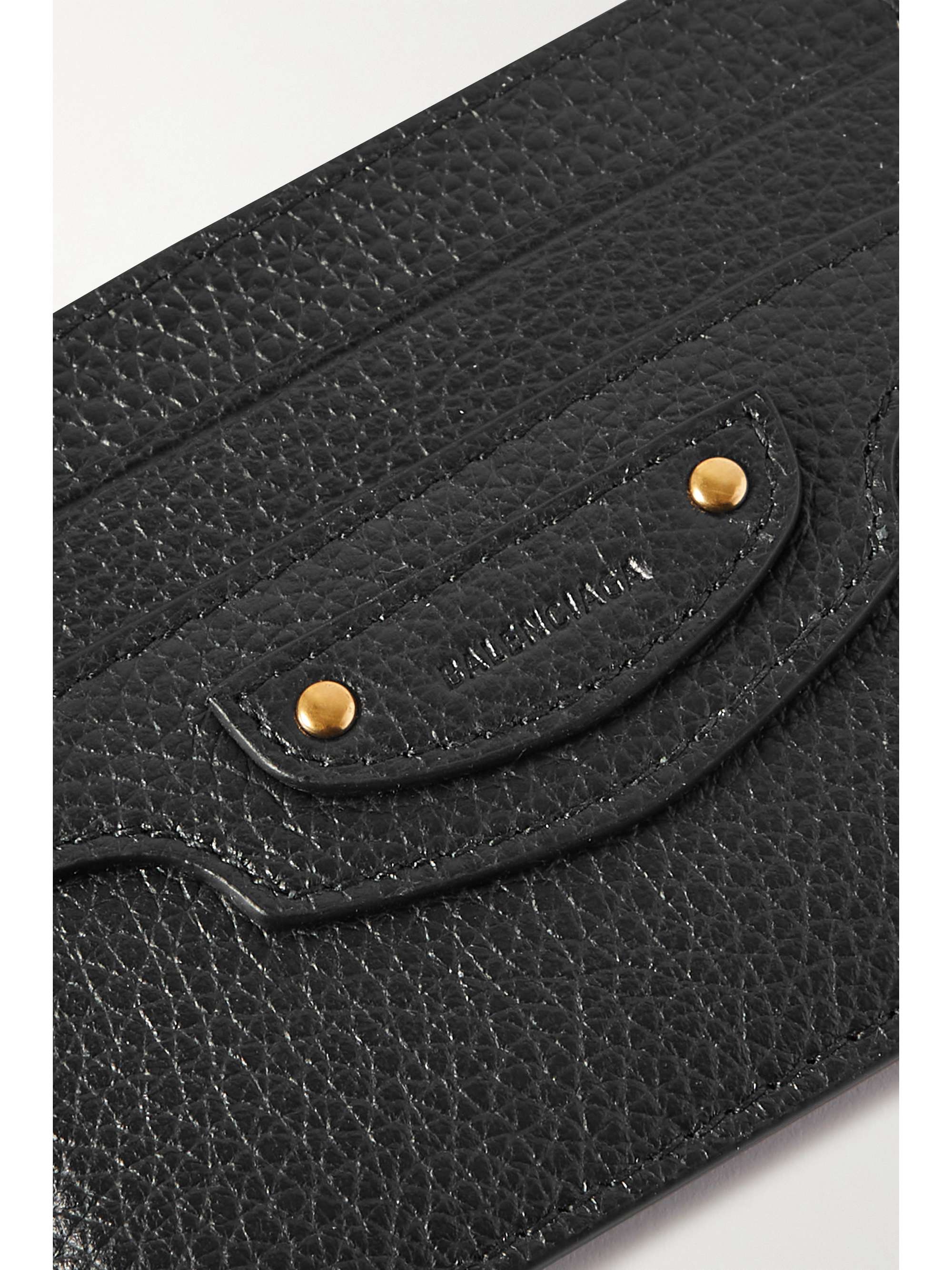 BALENCIAGA Neo Classic City textured-leather cardholder