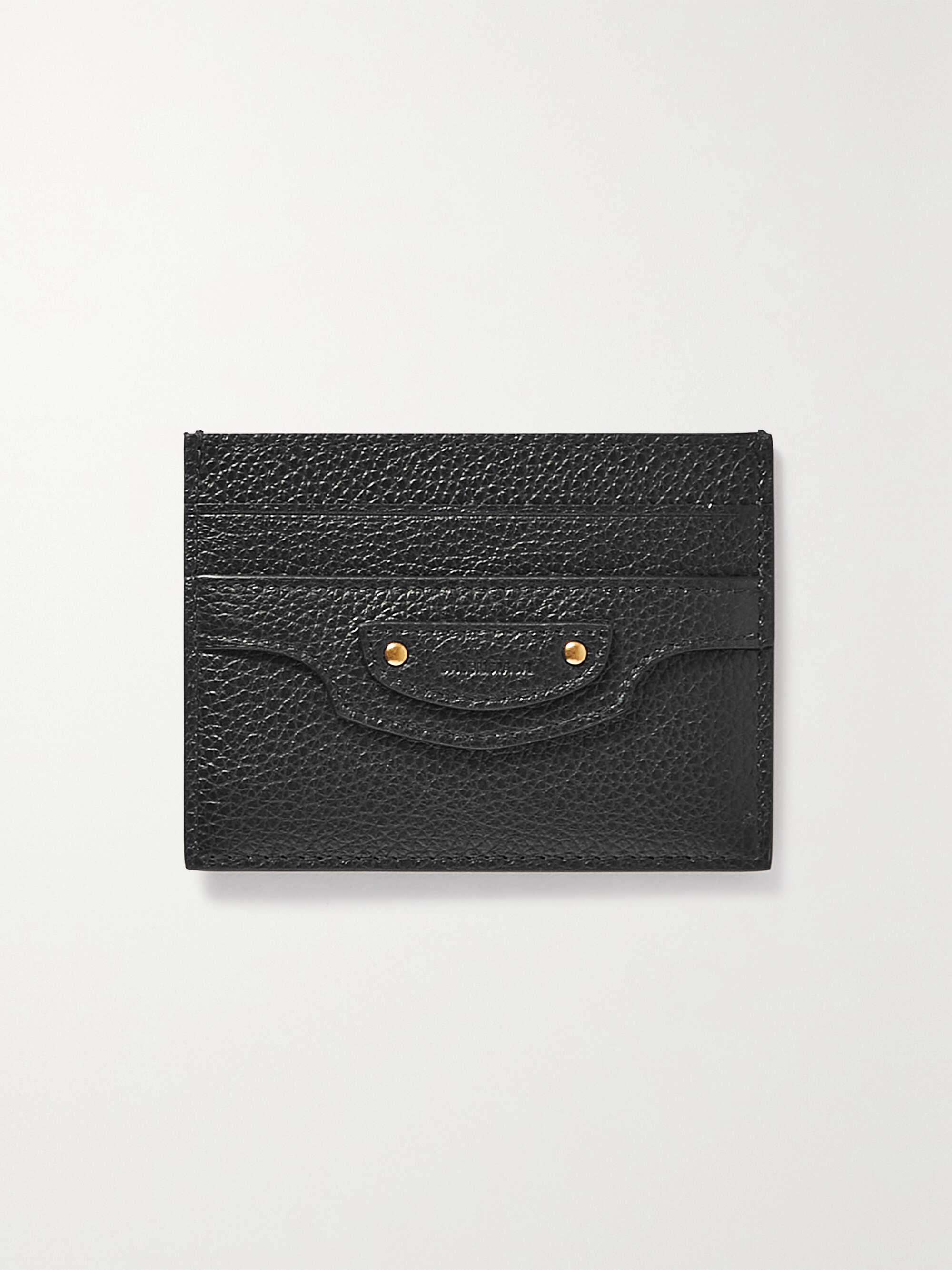 BALENCIAGA Neo Classic City textured leather cardholder NET A PORTER