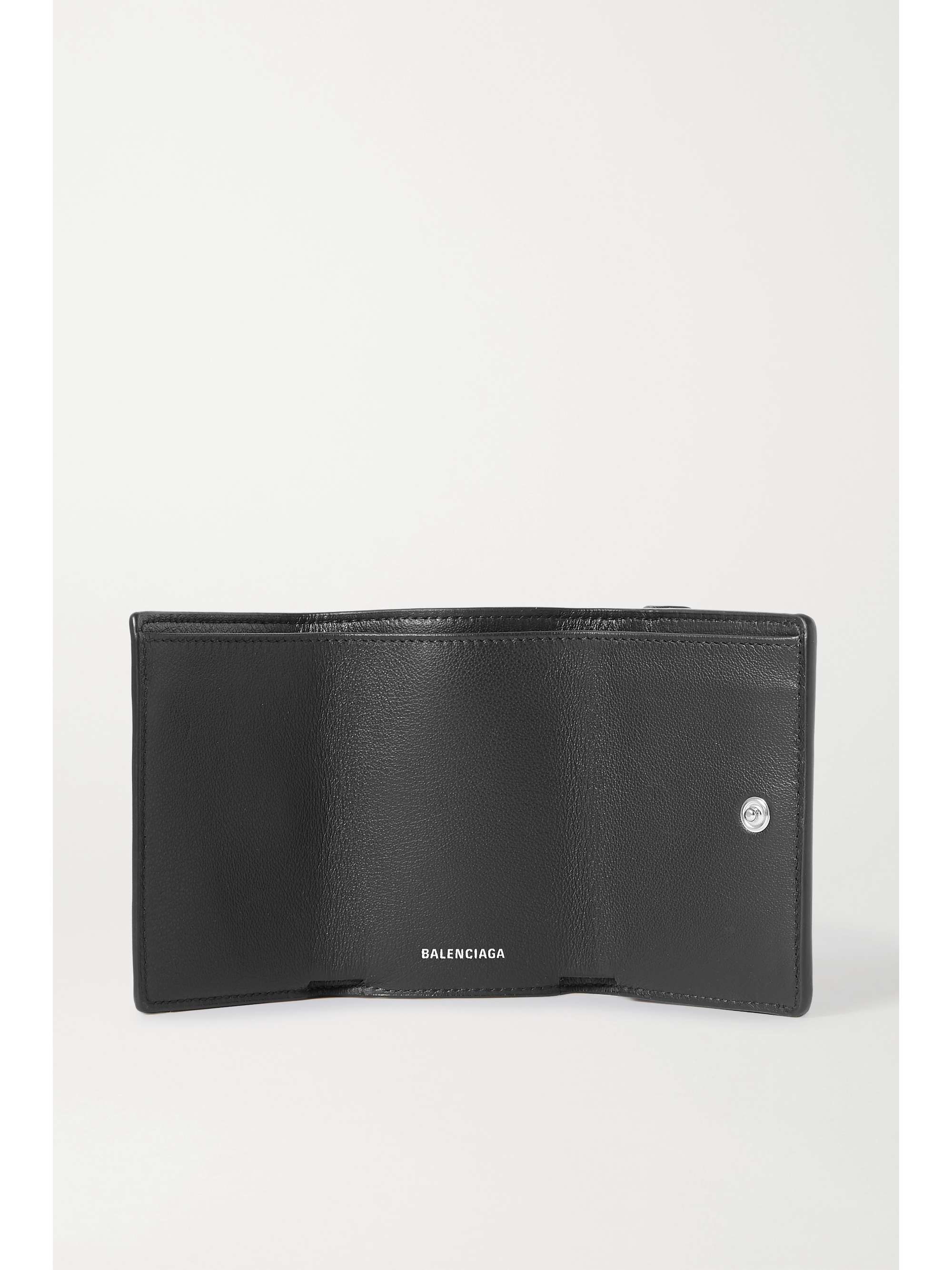 BALENCIAGA Papier mini printed textured-leather wallet