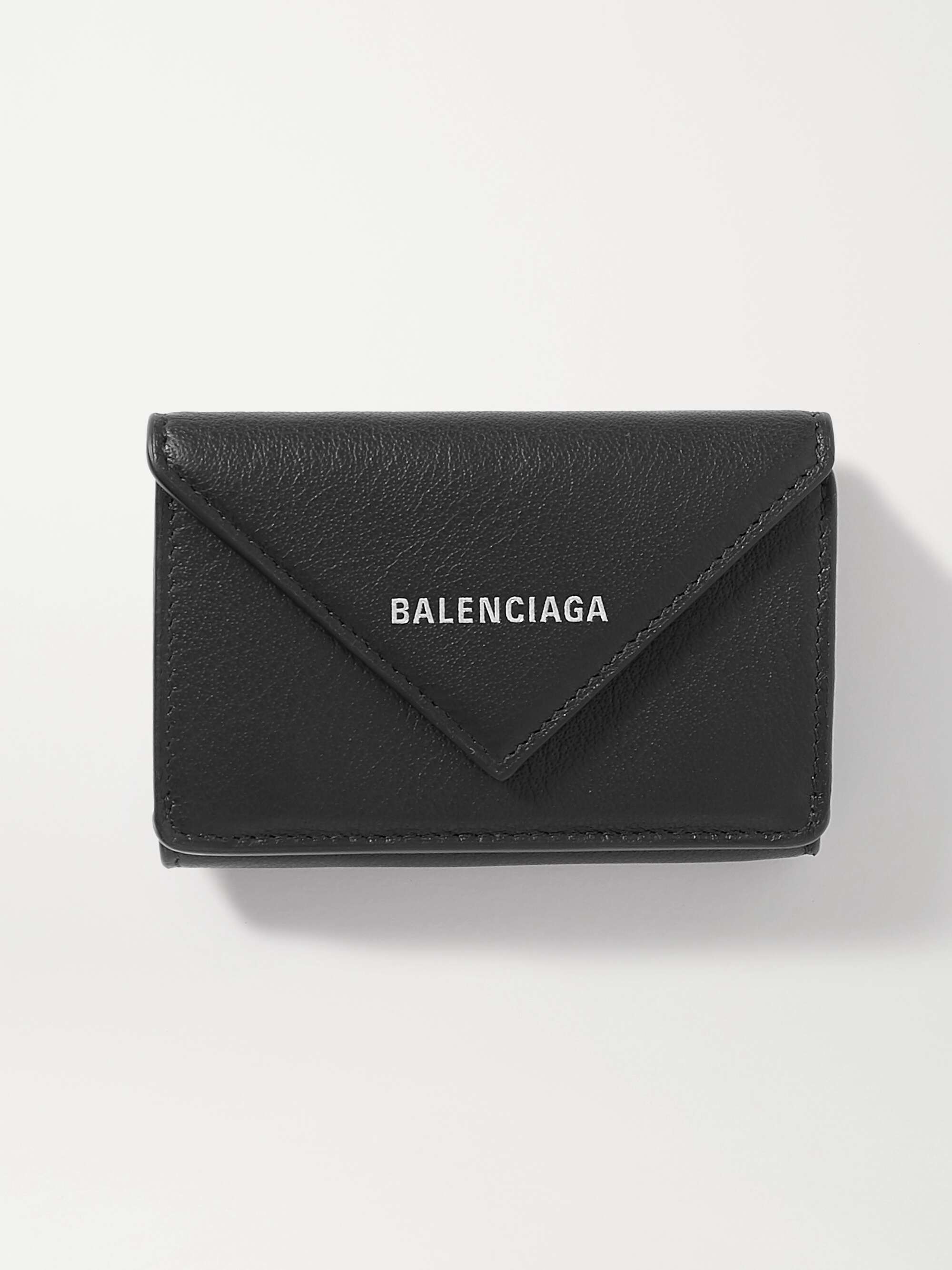 BALENCIAGA Papier mini printed textured-leather wallet | NET-A-PORTER