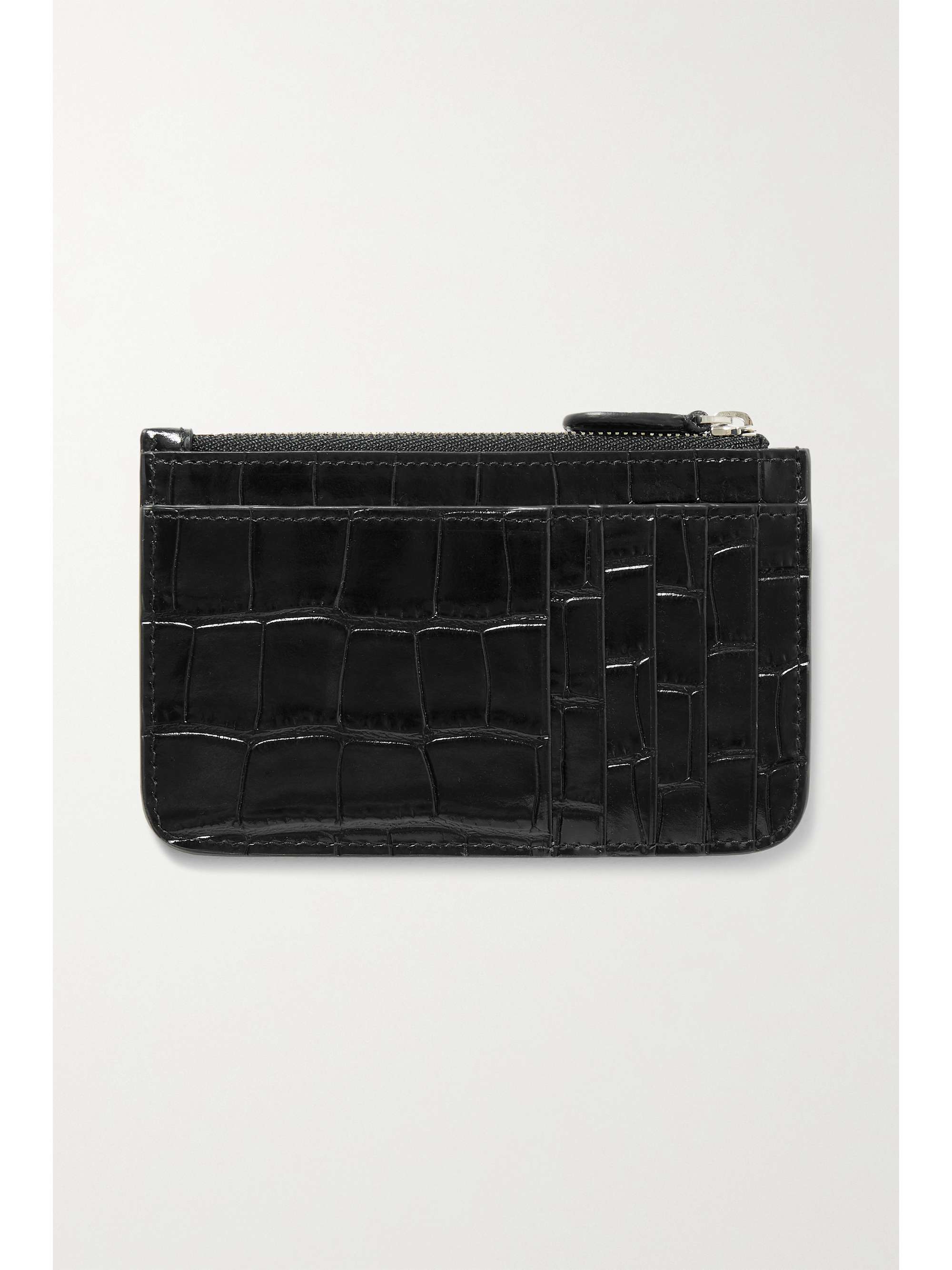 BALENCIAGA Cash printed croc-effect leather cardholder