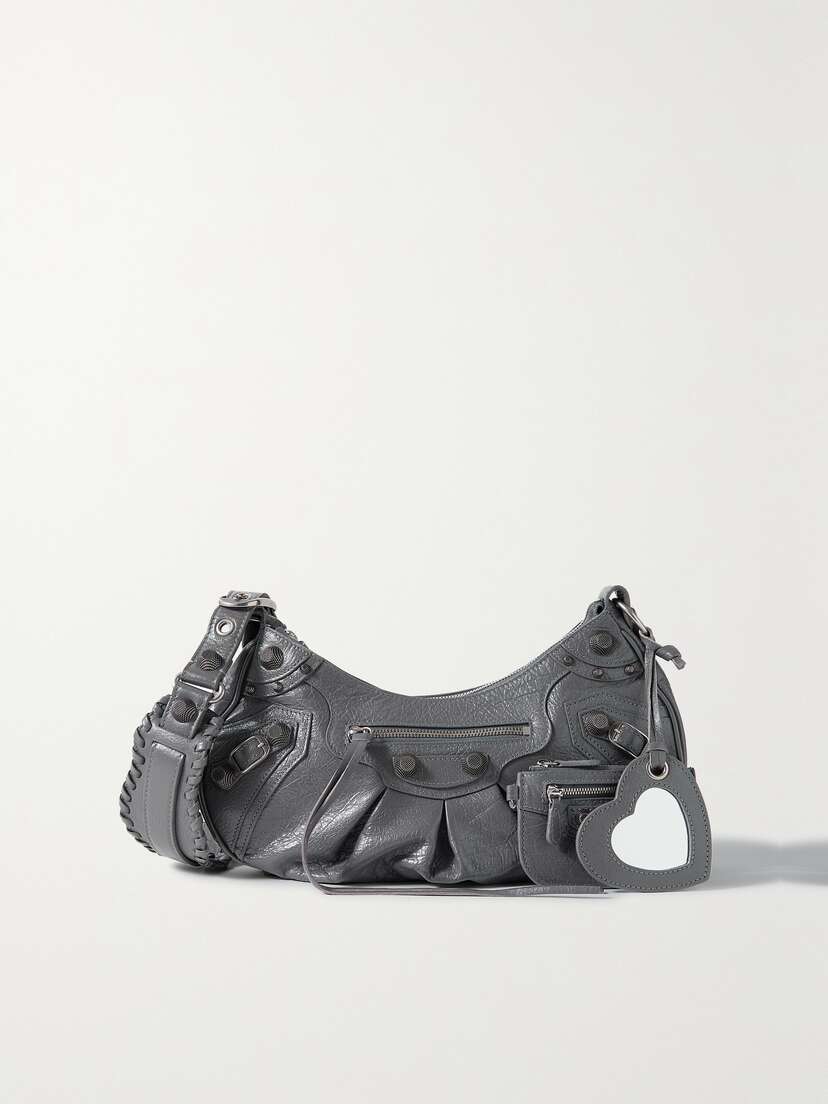 Balenciaga Le Cagole Small Studded Textured-leather Shoulder Bag -  - One size