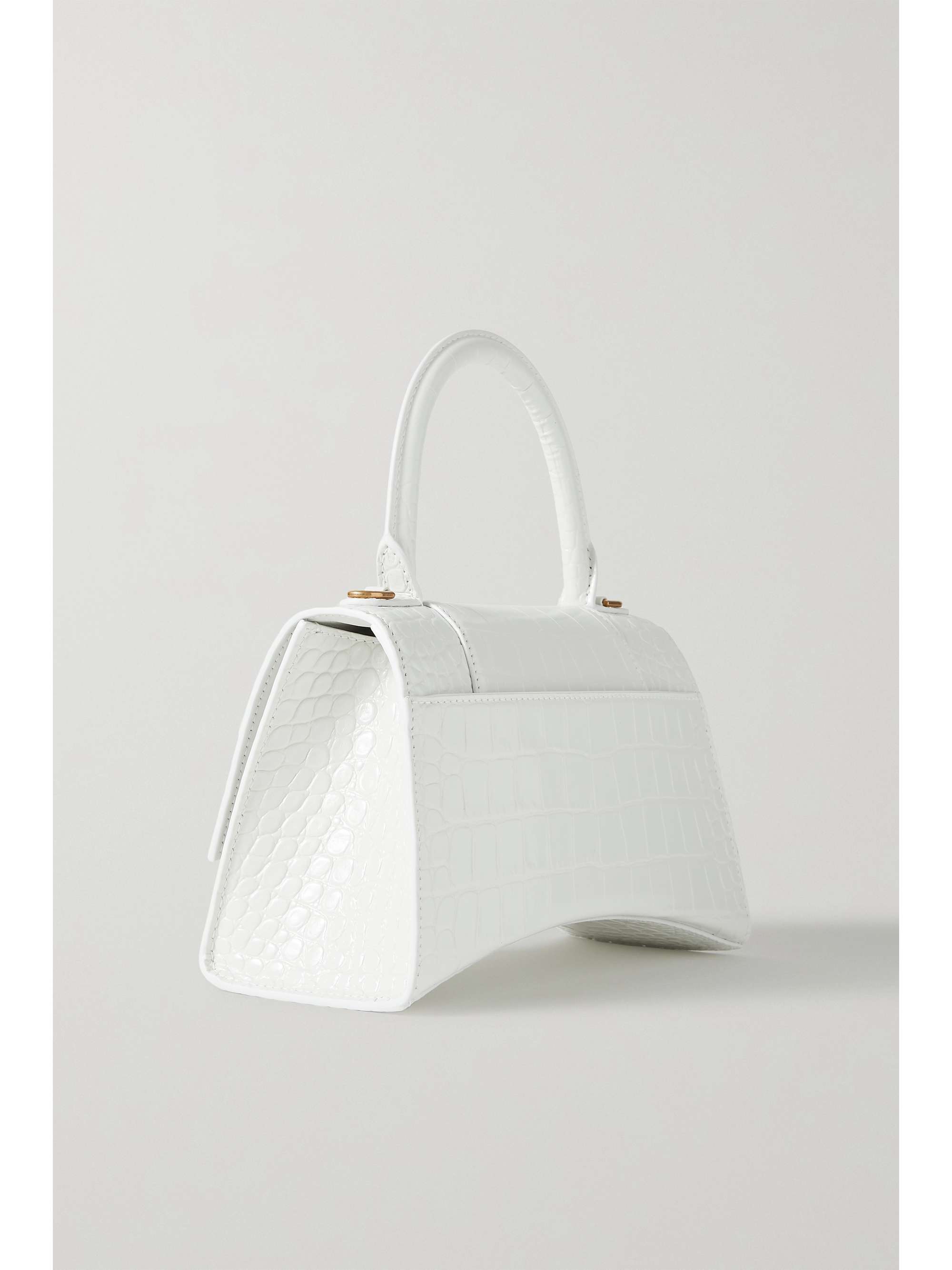 BALENCIAGA Hourglass XS glittered leather tote