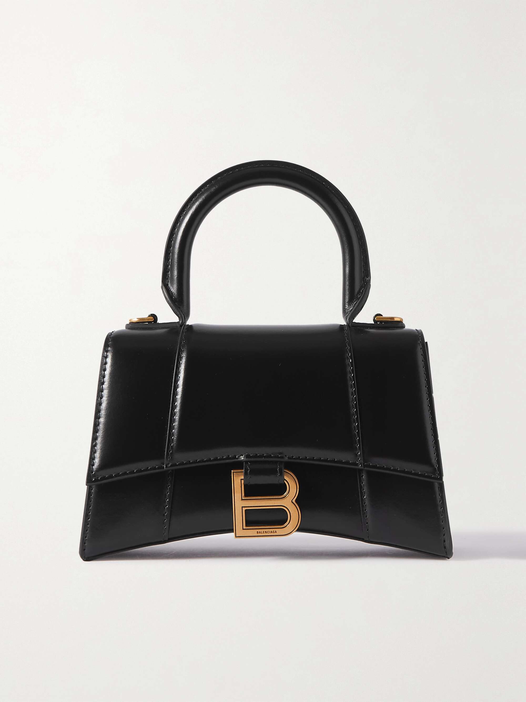 Hourglass XS Bag - Balenciaga - Black - Leather