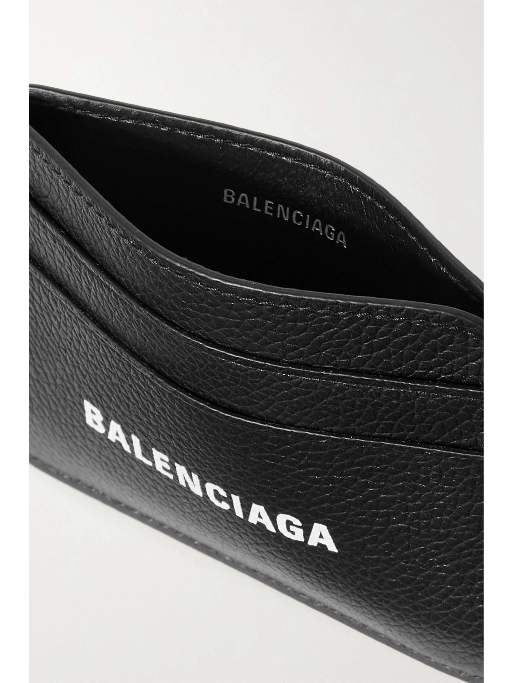 BALENCIAGA Cash printed textured-leather cardholder