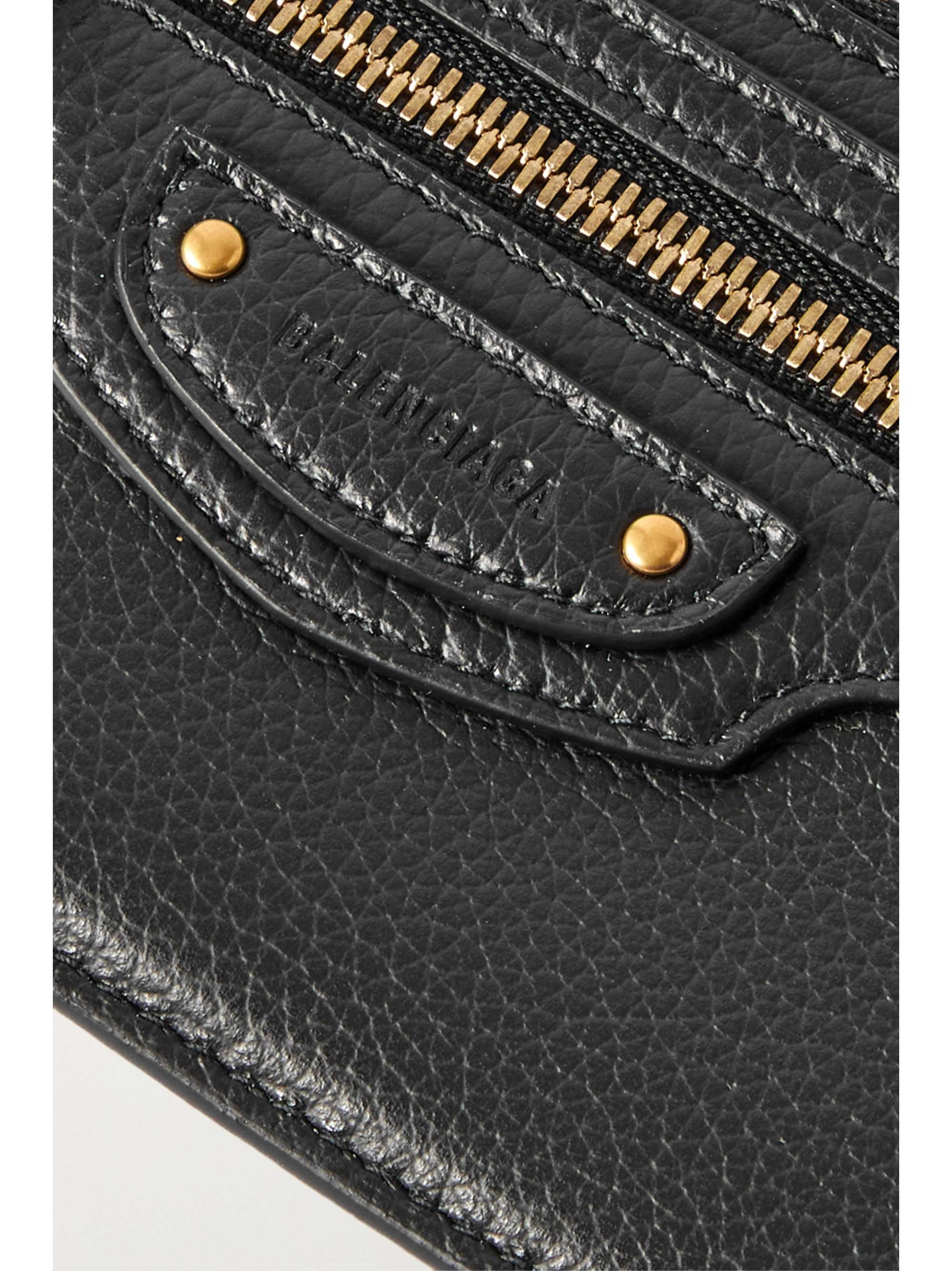 BALENCIAGA Neo Classic textured-leather cardholder