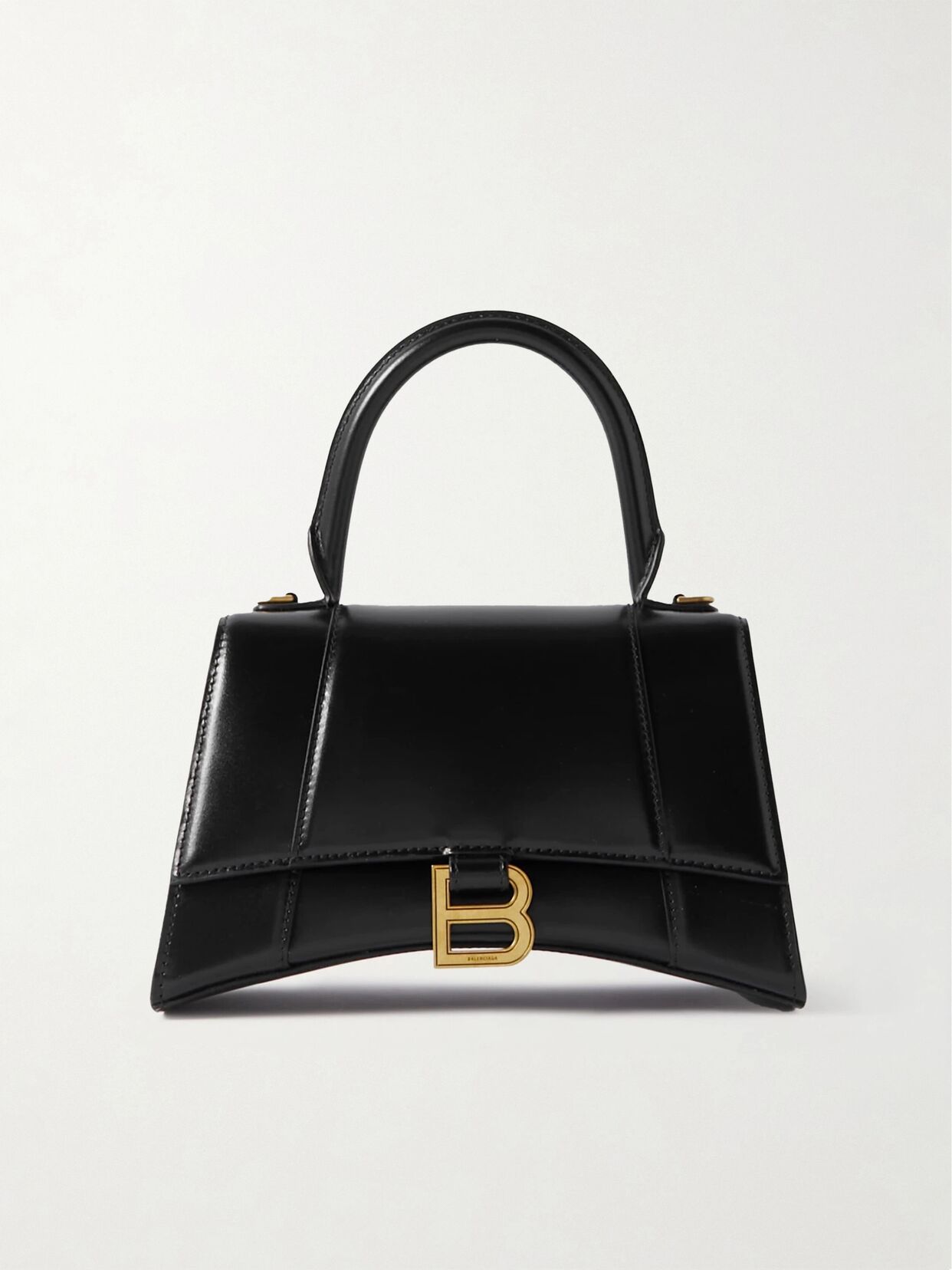 Hourglass small leather tote