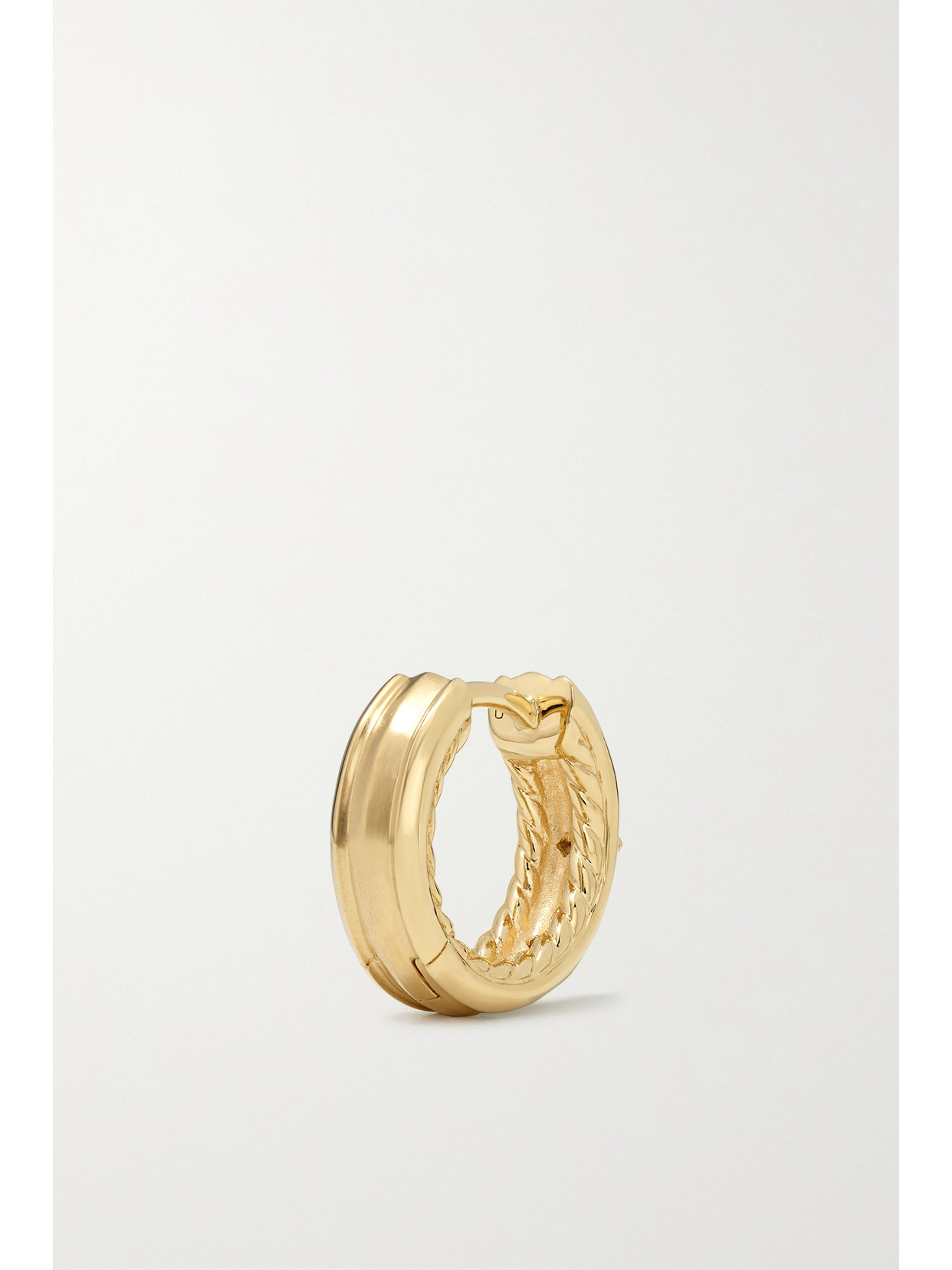 David Yurman Women's Modern Renaissance Huggie Earrings In 18k Yellow Gold With Full Pavé Diamonds In Gold