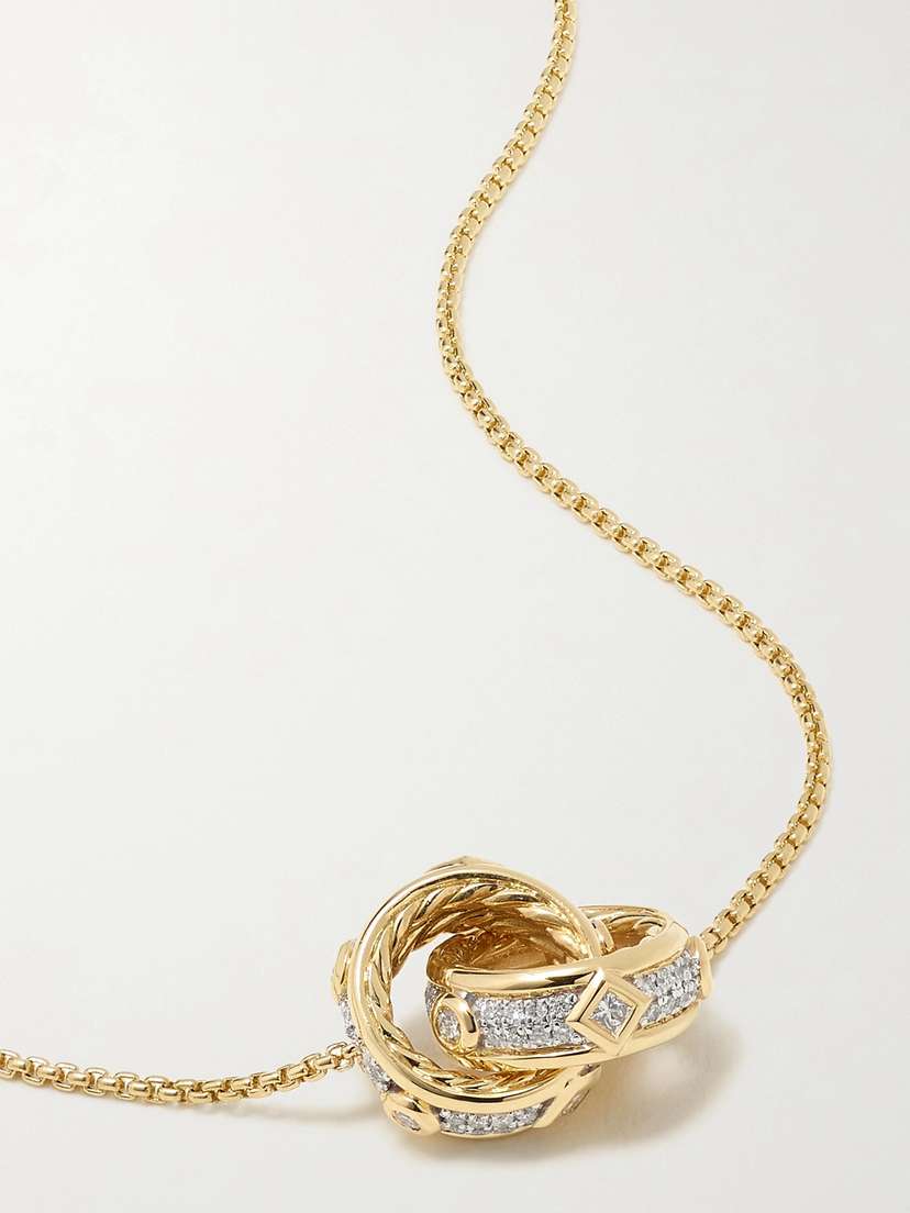 David Yurman Modern Renaissance 18-karat Gold Diamond Necklace