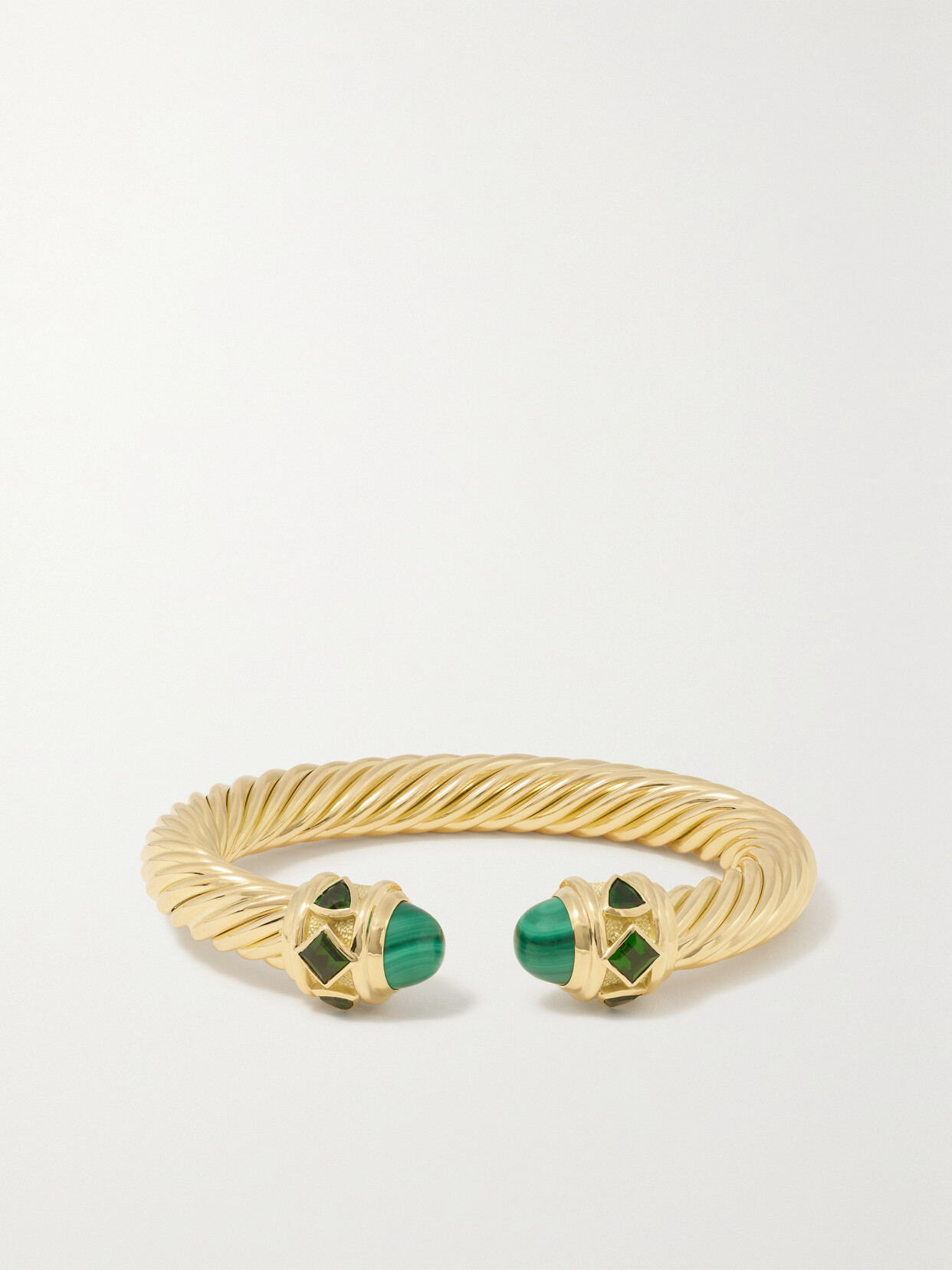 David Yurman Renaissance 18-karat Gold, Malachite And Diopside Cuff