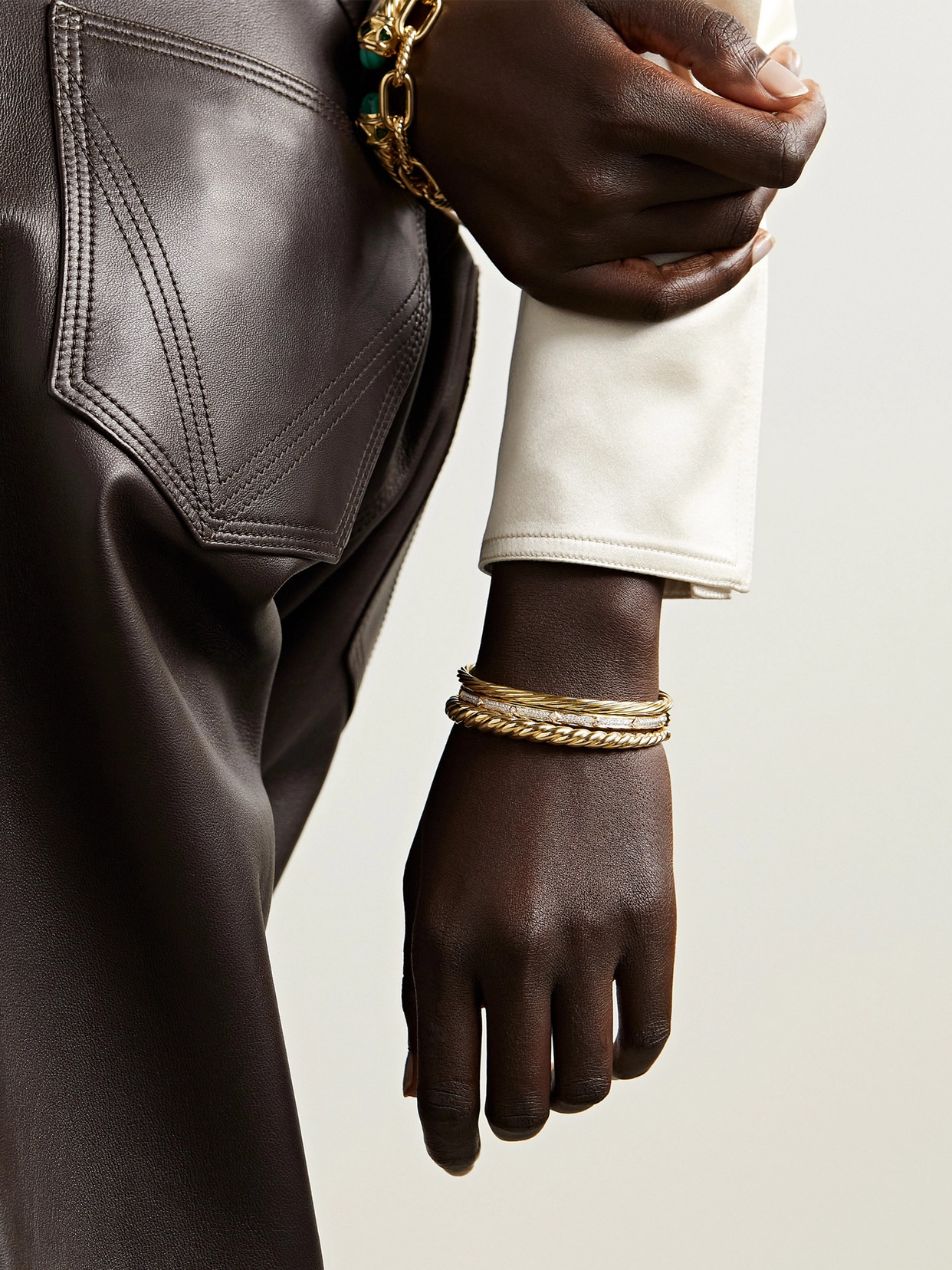 David Yurman Modern Renaissance 18-karat Gold And Diamond Bracelet In Gold
