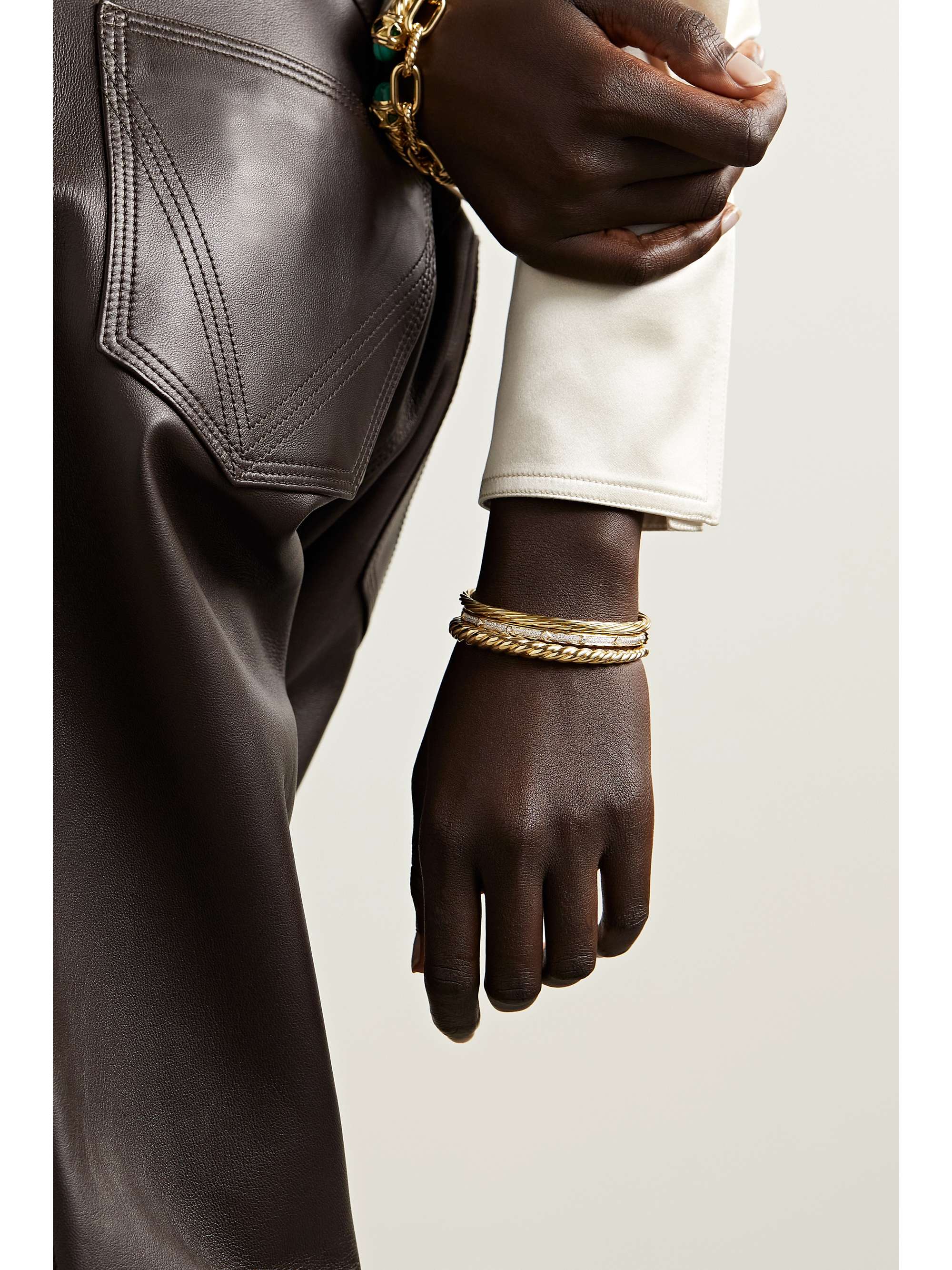 DAVID YURMAN Modern Renaissance 18-karat gold and diamond bracelet