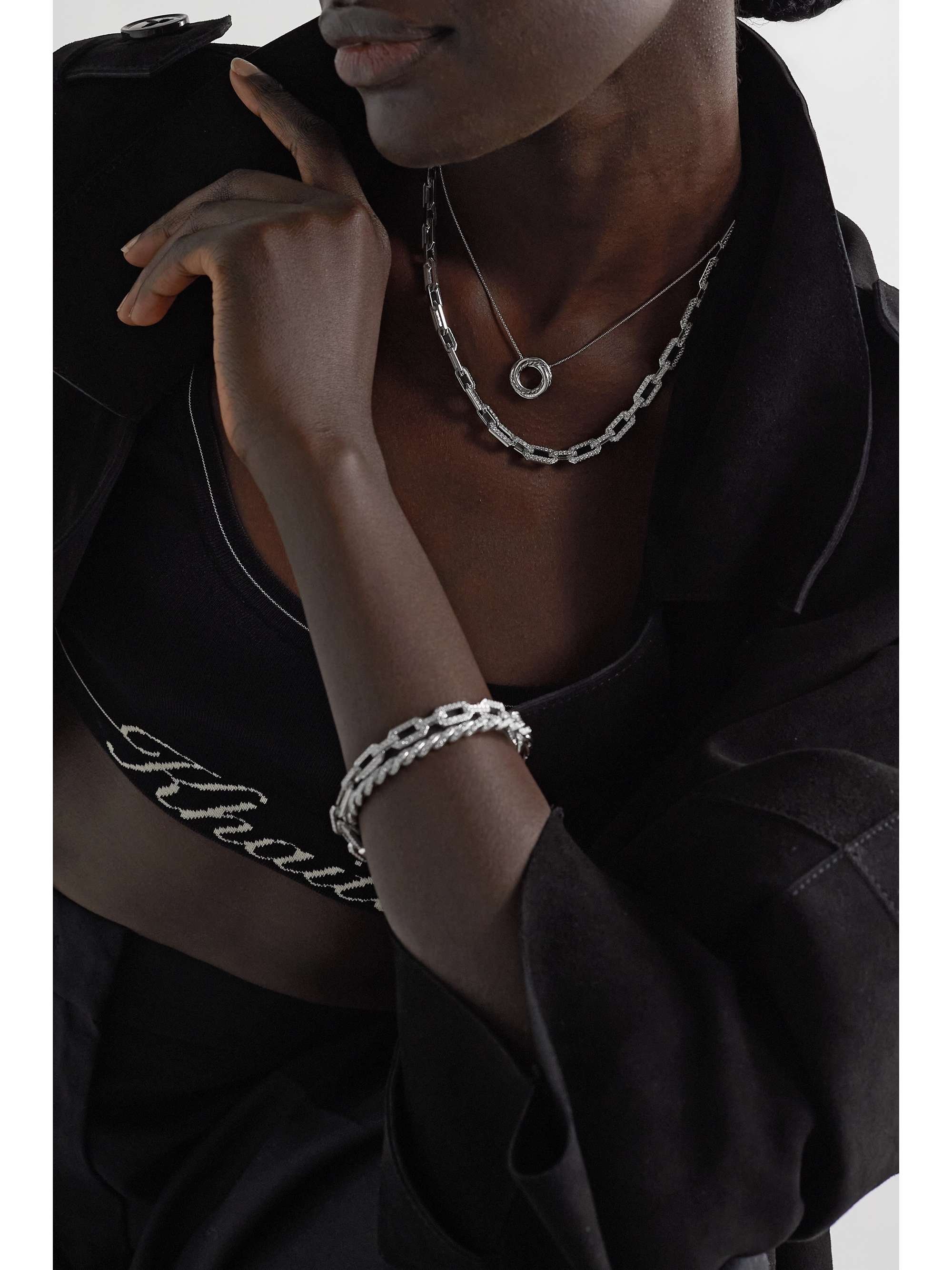 DAVID YURMAN عقد Crossover من الذهب عيار 18 قيراطاً والألماس