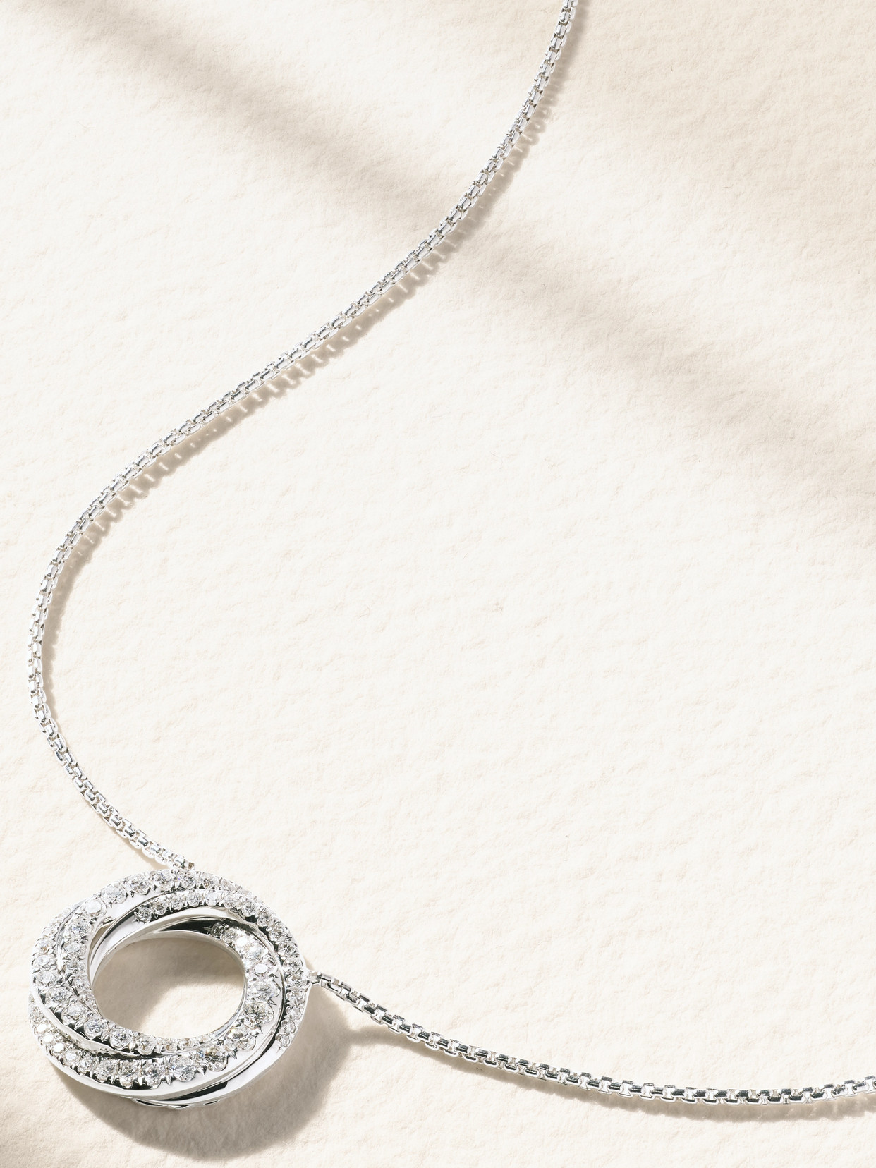 David Yurman - Crossover 18-karat White Gold Diamond Necklace - one size 22 Awaiting product image