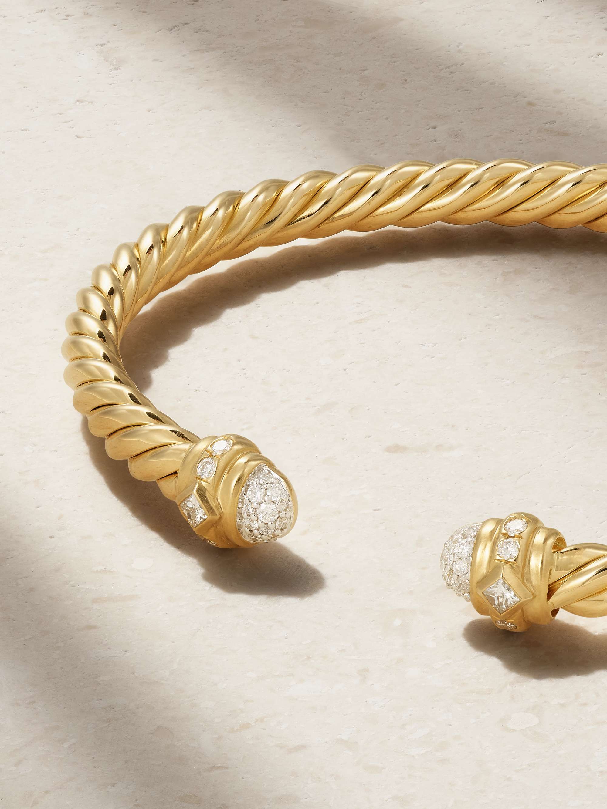 DAVID YURMAN سوار عريض Cable Spira من الذهب عيار 18 قيراط