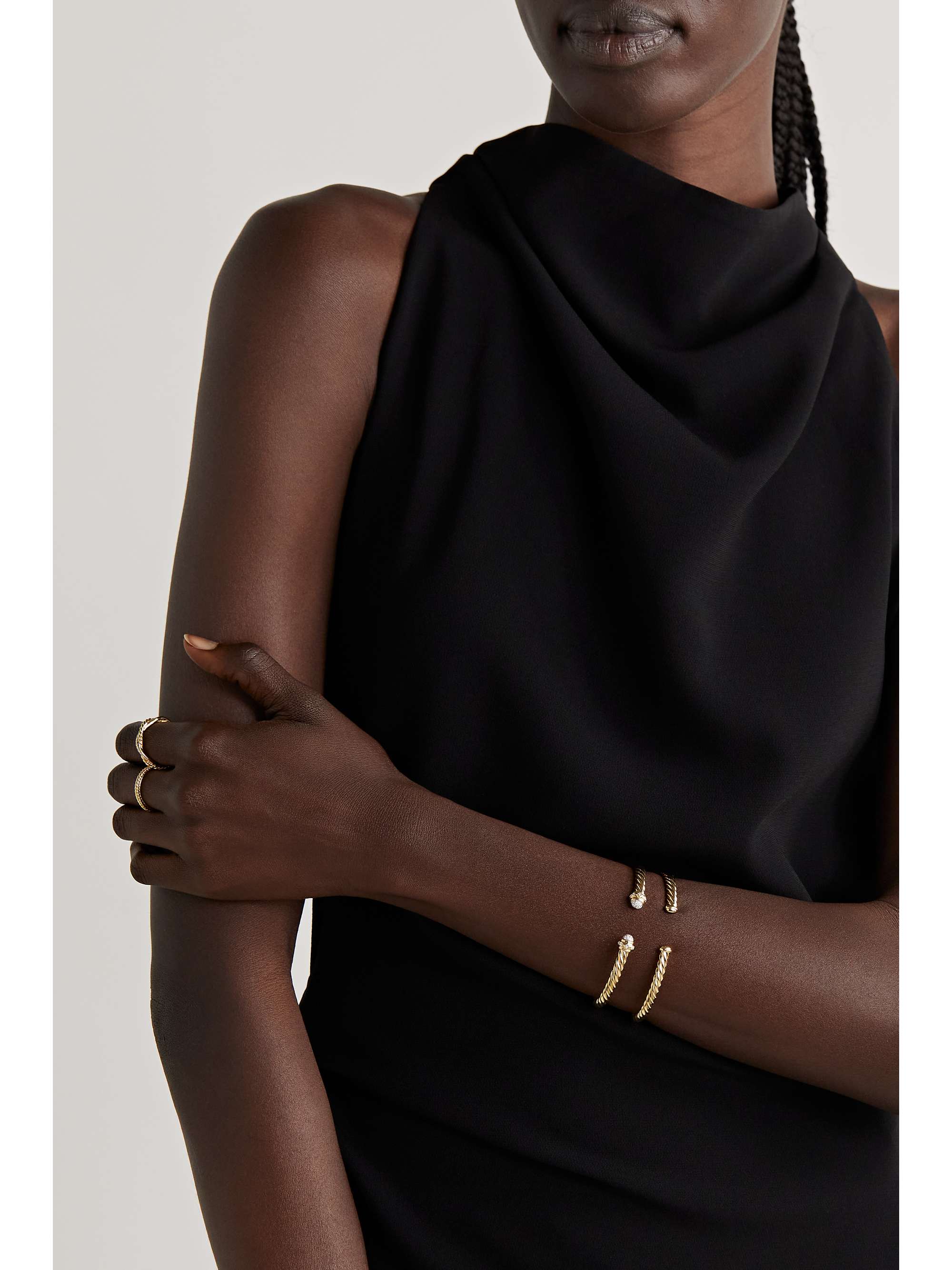 DAVID YURMAN سوار عريض Cable Spira من الذهب عيار 18 قيراط