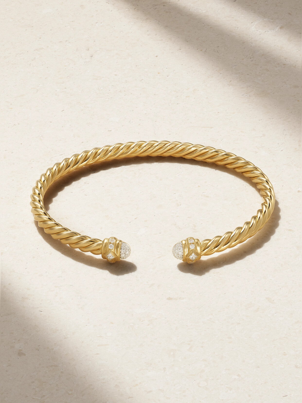David Yurman Cable Spira 18-karat Gold Diamond Cuff