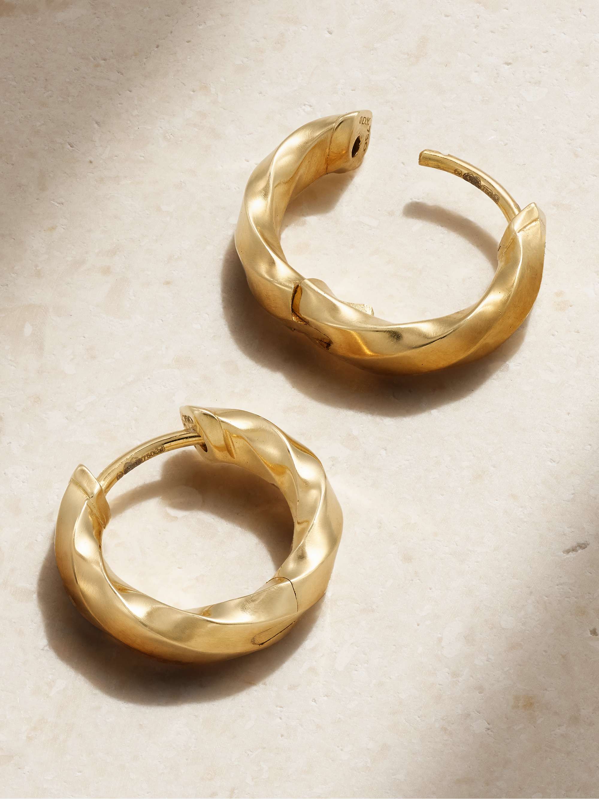 DAVID YURMAN Cable Edge 18-karat recycled gold hoop earrings