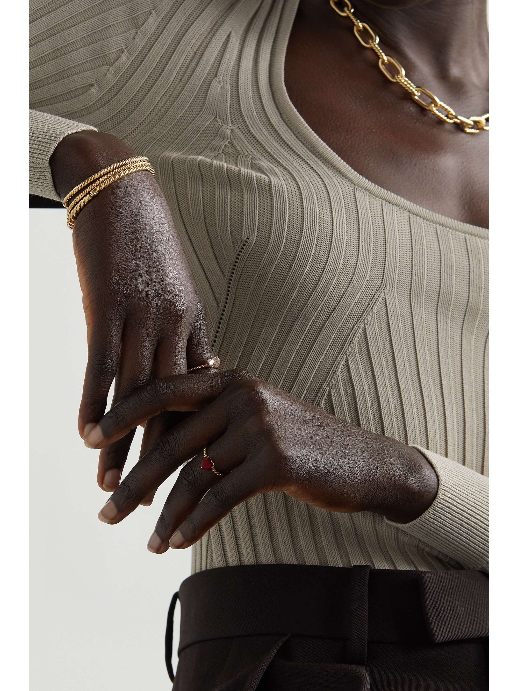 DAVID YURMAN Châtelaine 18-karat gold garnet ring