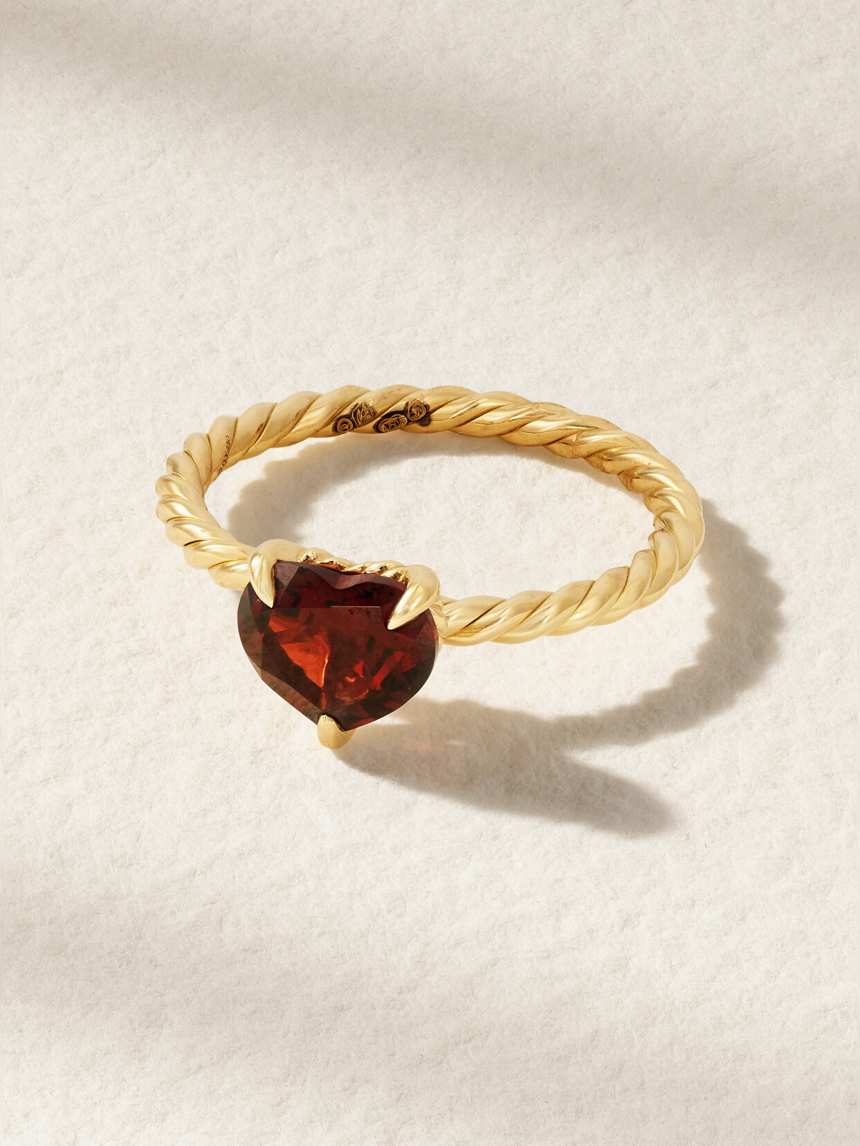 Shop David Yurman Châtelaine 18-karat Gold Garnet Ring