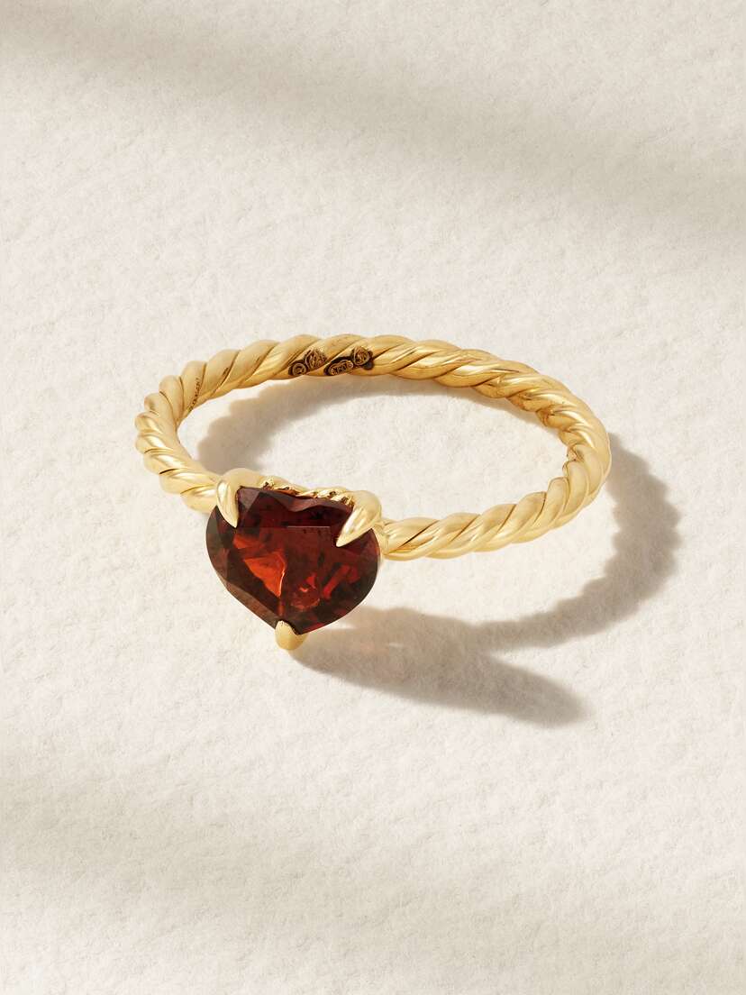 David Yurman Châtelaine 18-karat Gold Garnet Ring