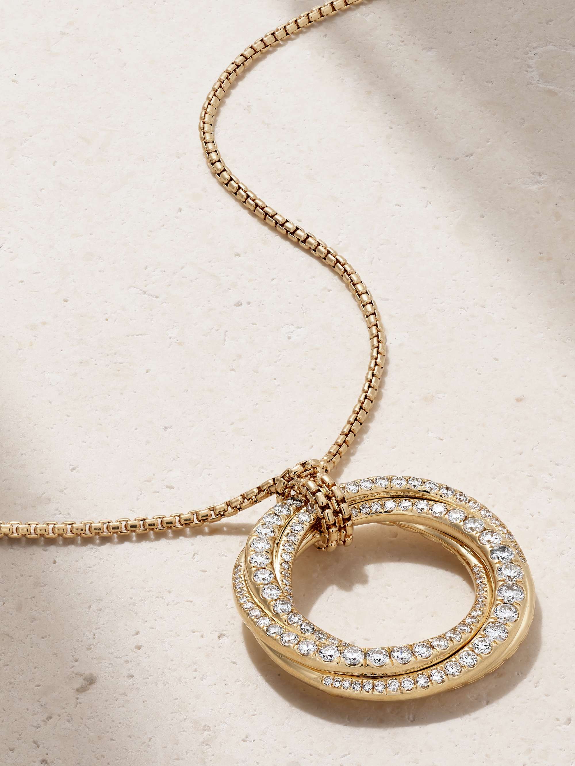 DAVID YURMAN Crossover 18-karat gold diamond necklace