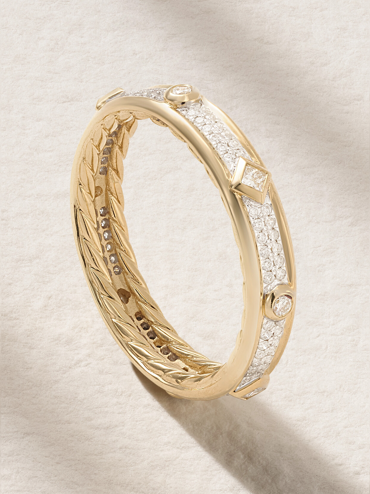 David Yurman Modern Renaissance 18-karat Gold Diamond Ring In Gold