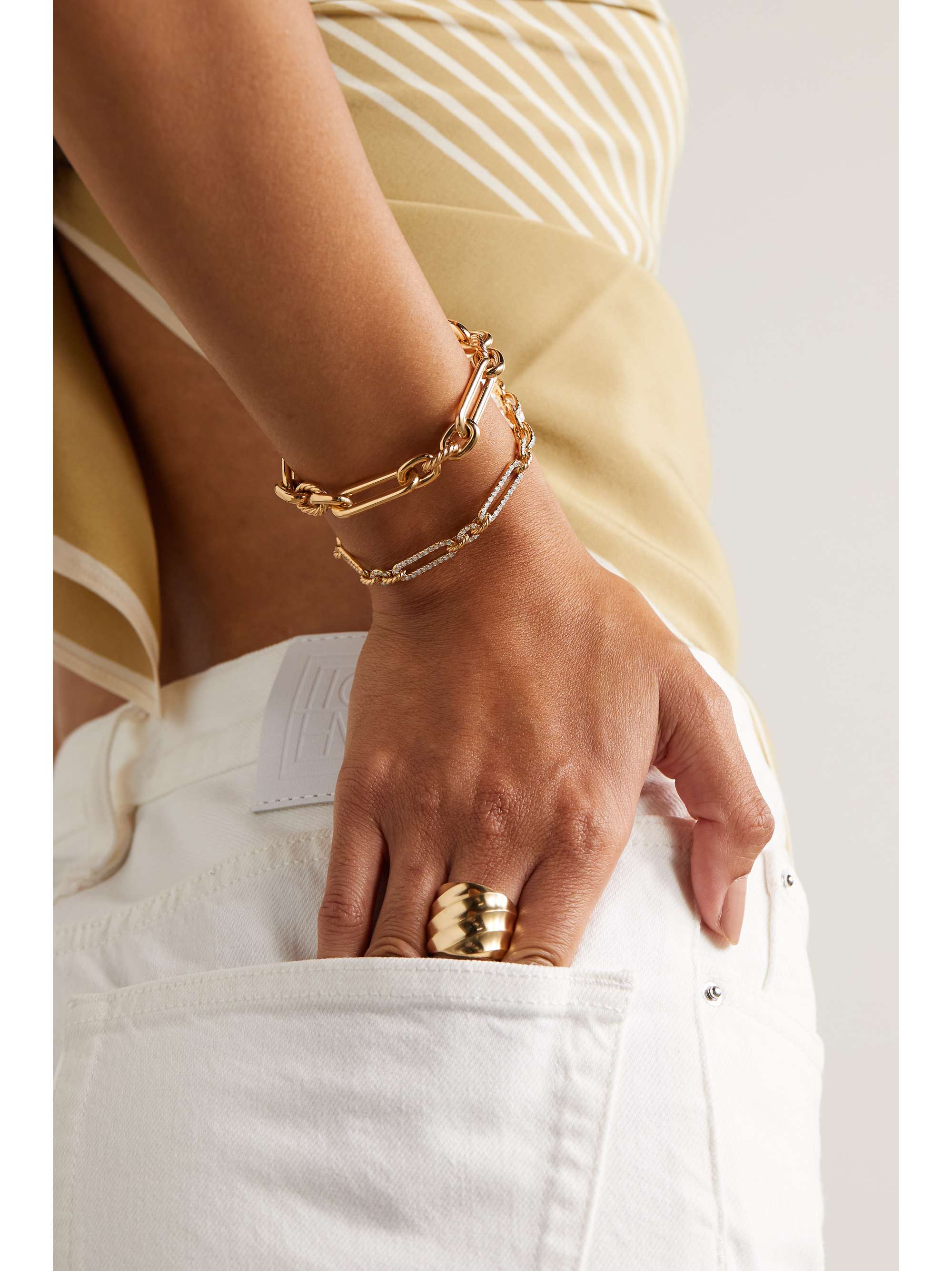 DAVID YURMAN Lexington 18-karat gold diamond bracelet