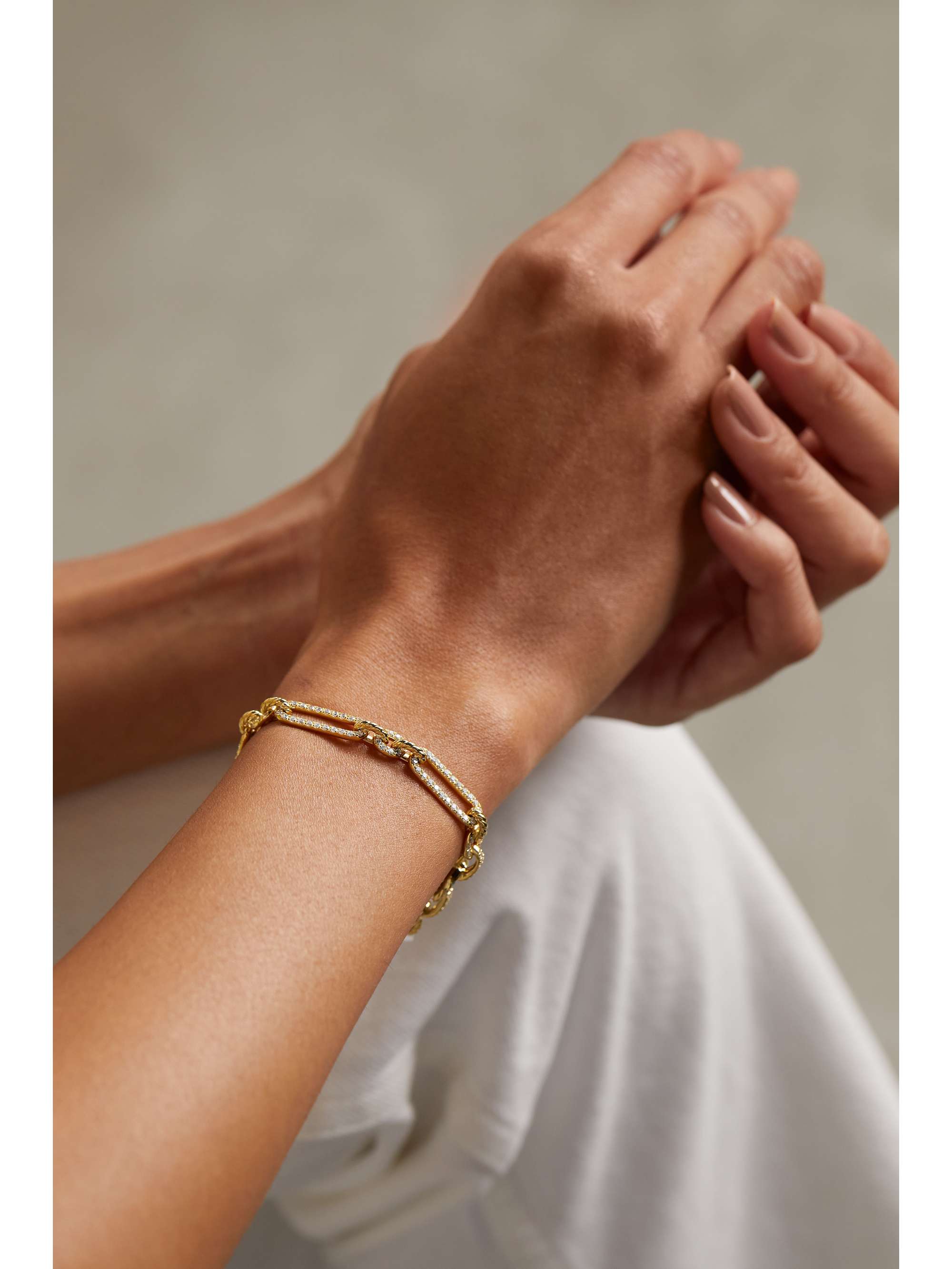 DAVID YURMAN Lexington 18-karat gold diamond bracelet
