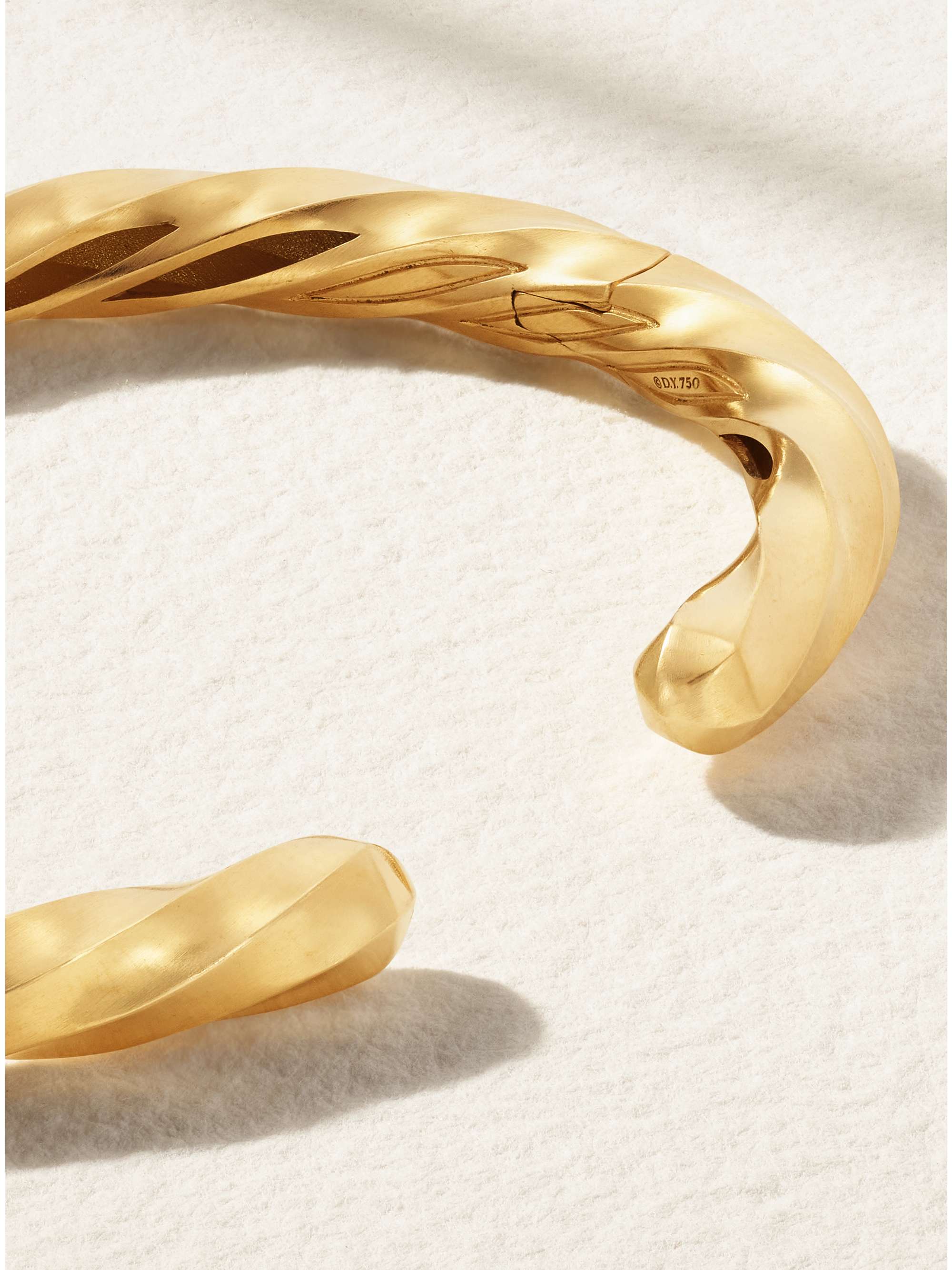 DAVID YURMAN سوار عريض Cable Edge من الذهب المعاد تدويره 18 قيراط