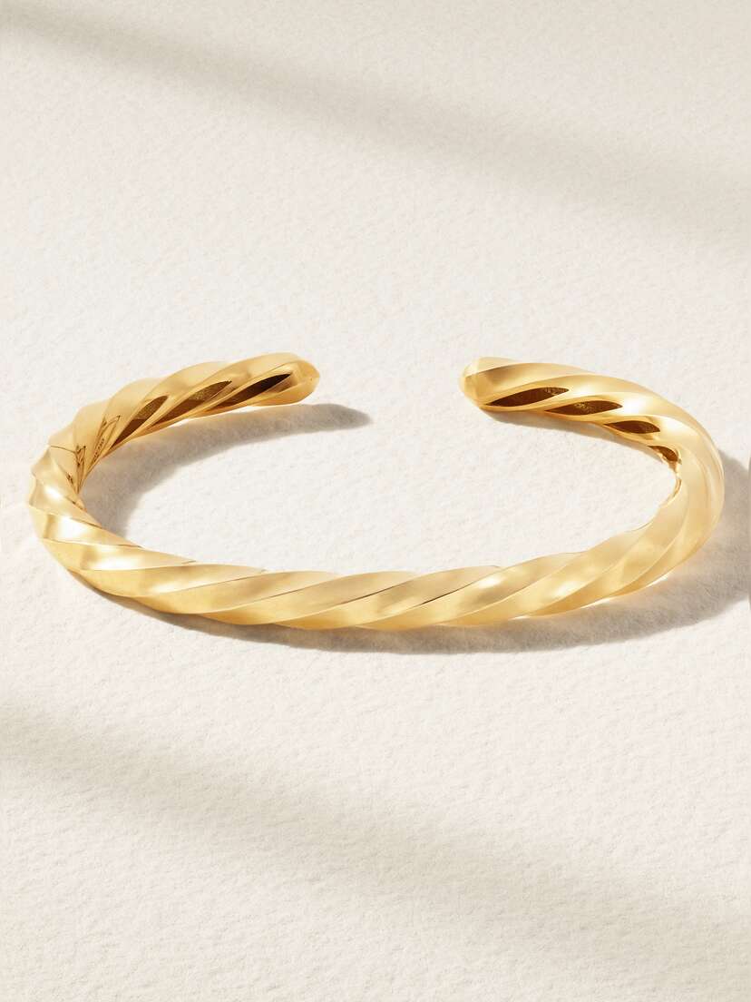 David Yurman + Net Sustain Cable Edge 18-karat Recycled Gold Cuff