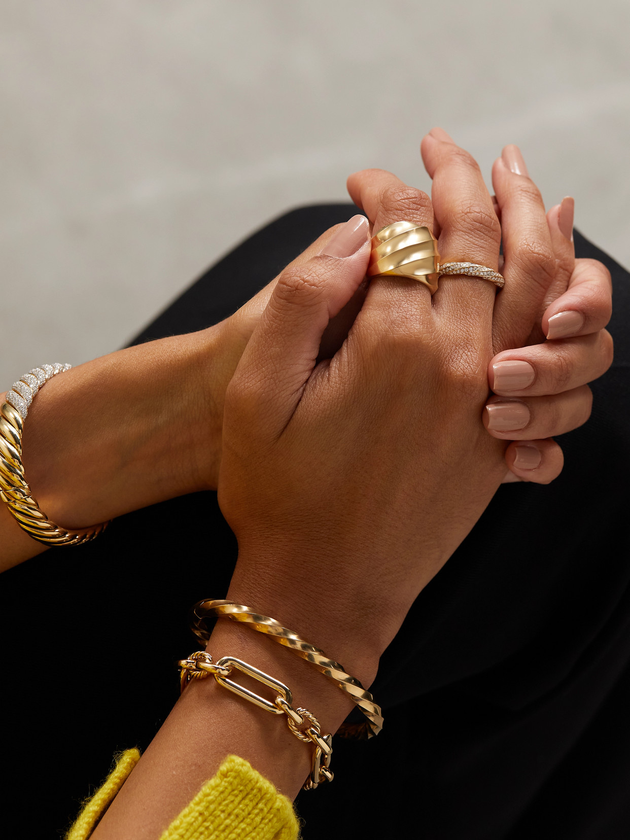 David Yurman Cable 18-karat Recycled Gold Diamond Ring In Gold