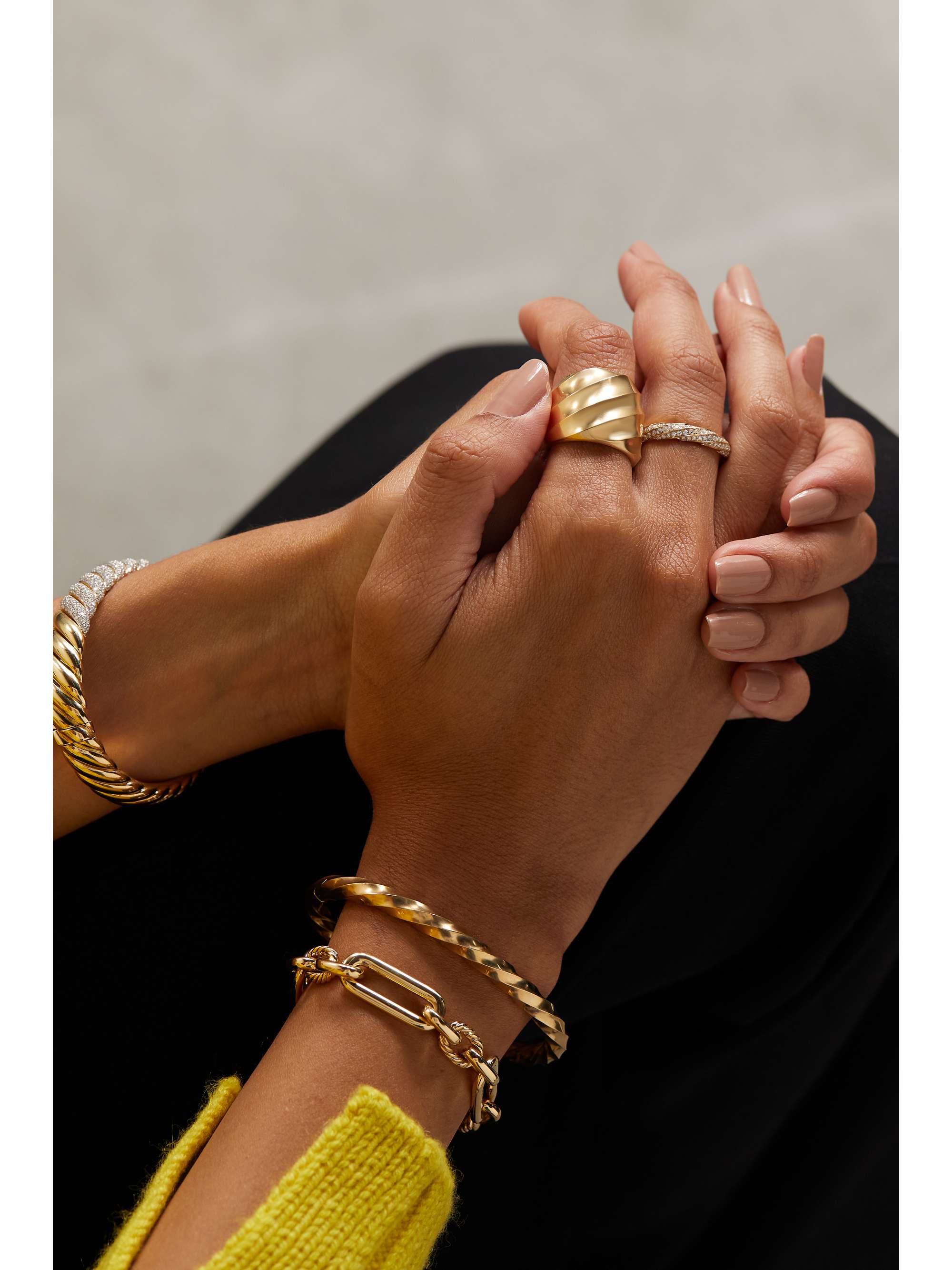 David yurman cable loop ring with 18k gold hotsell