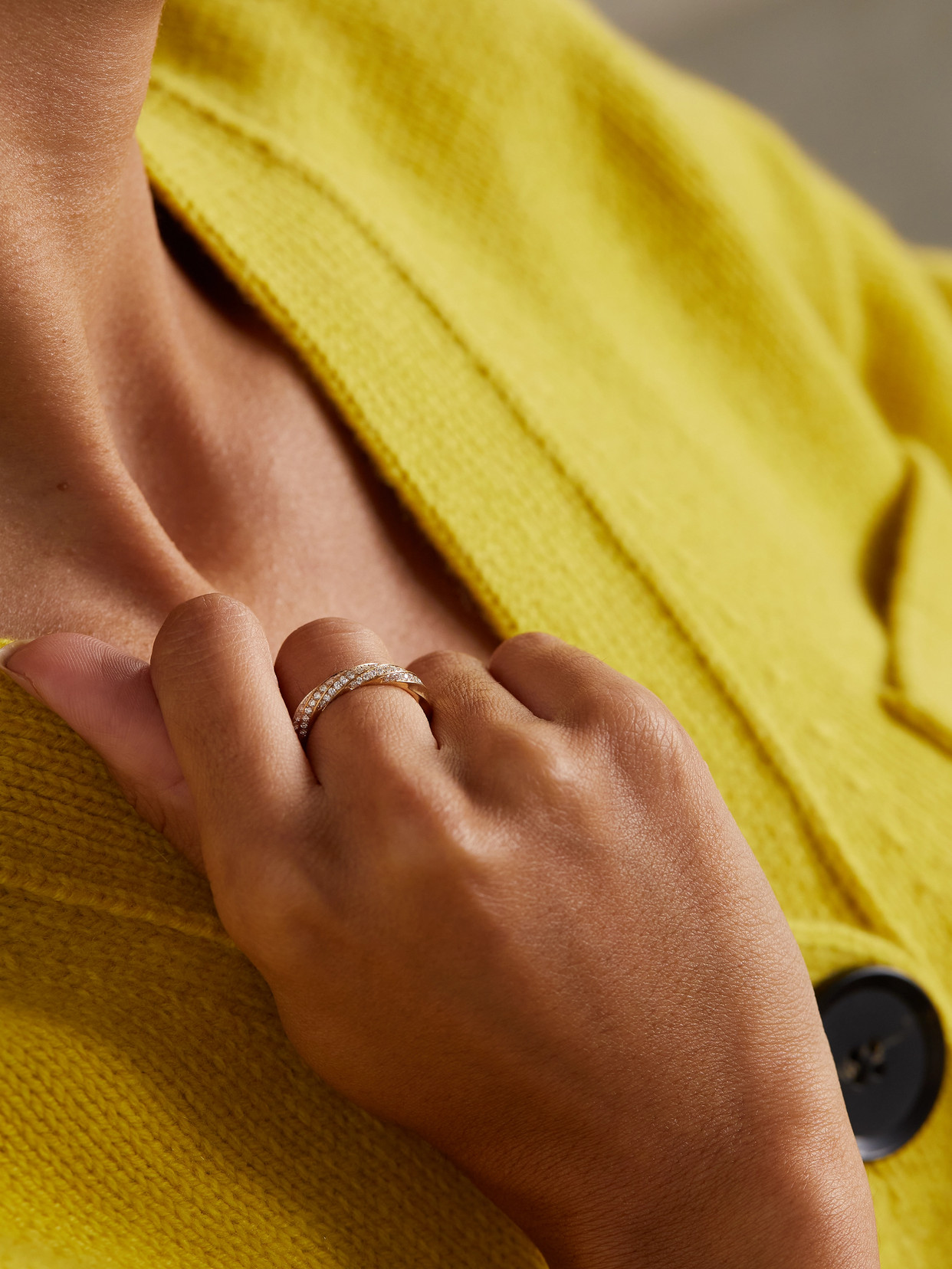 David Yurman Cable 18-karat Recycled Gold Diamond Ring In Gold